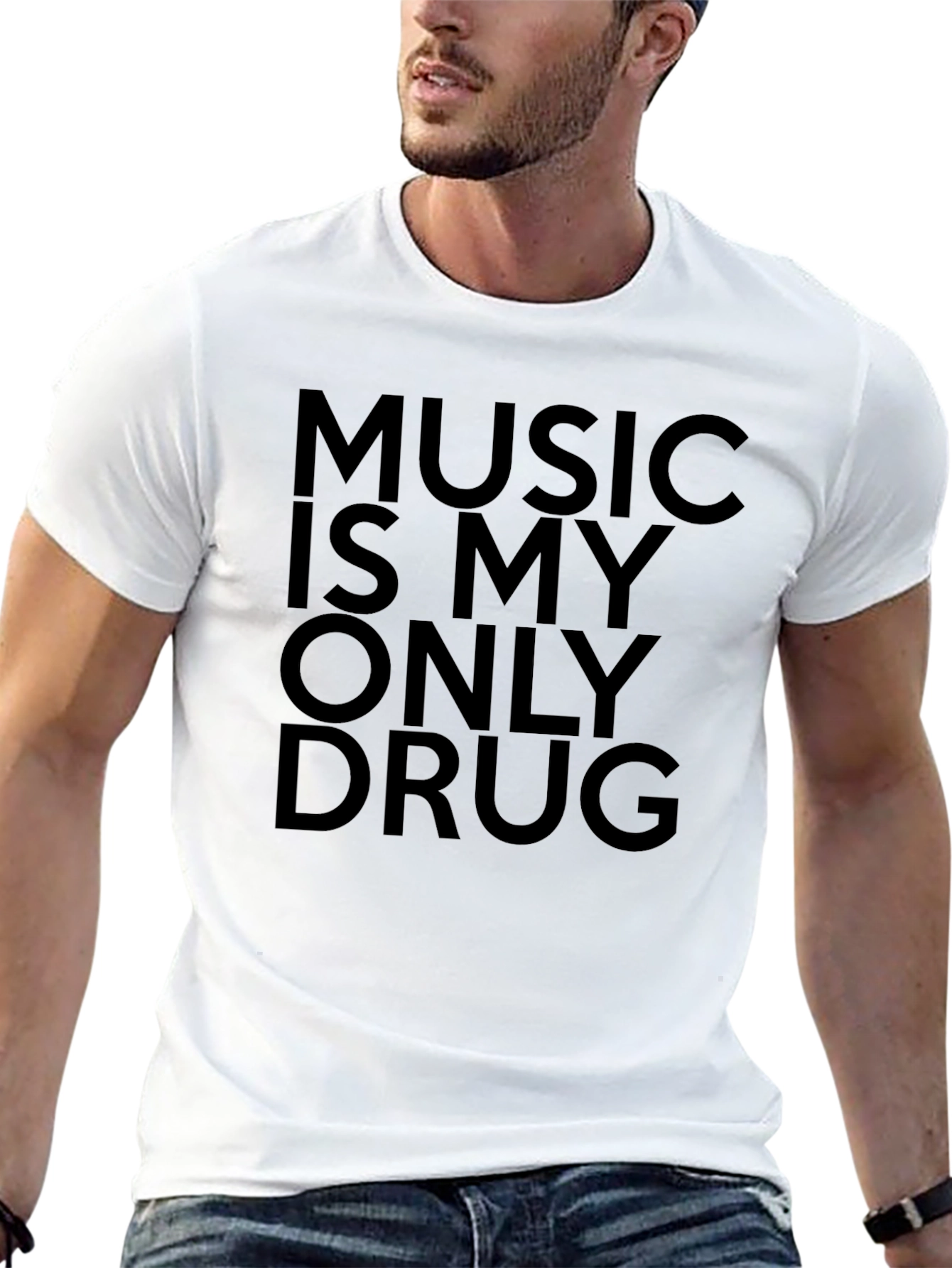 Music Is My Only Drug Graphic T-Shirt