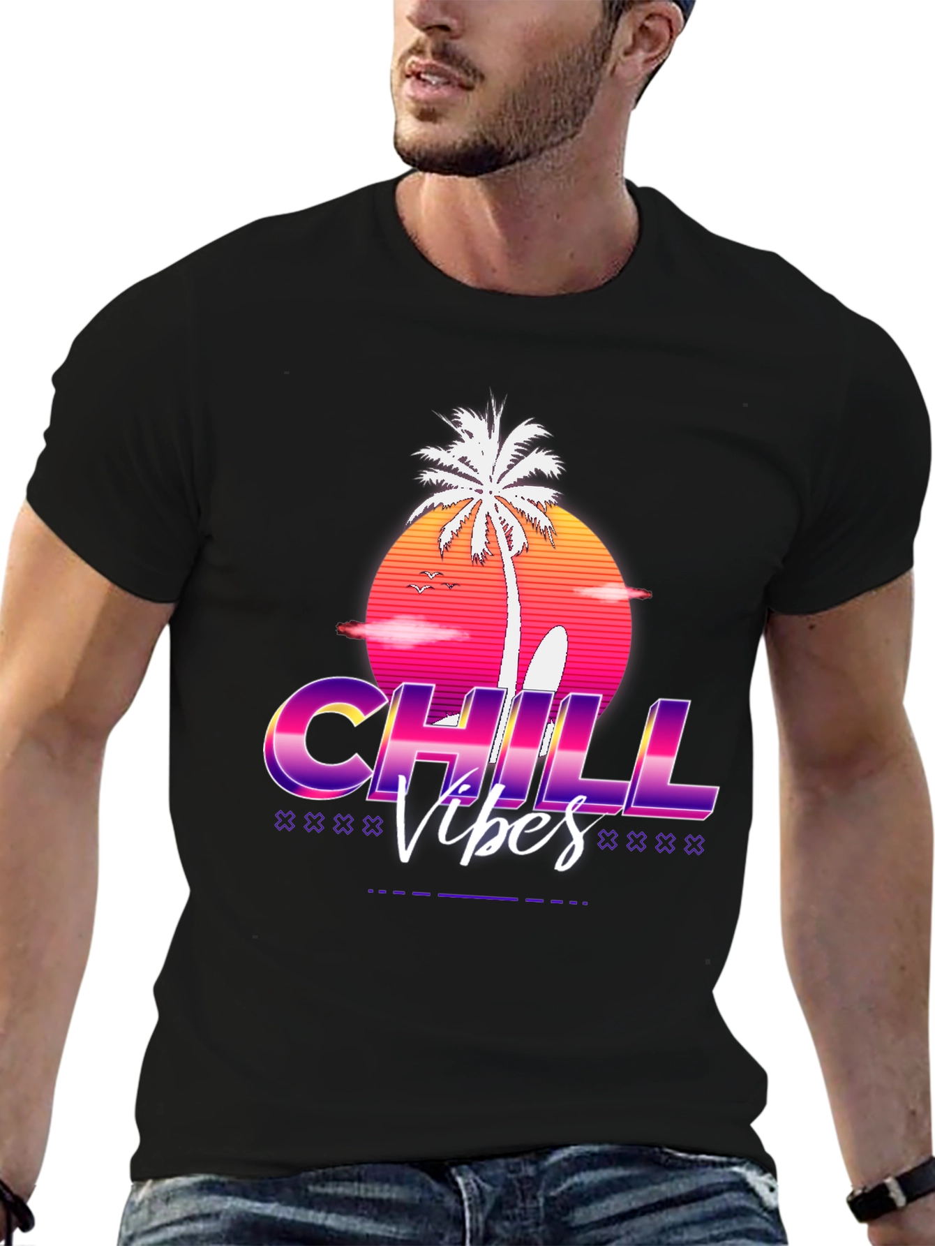 Chill Vibes Retro Graphic T-Shirt