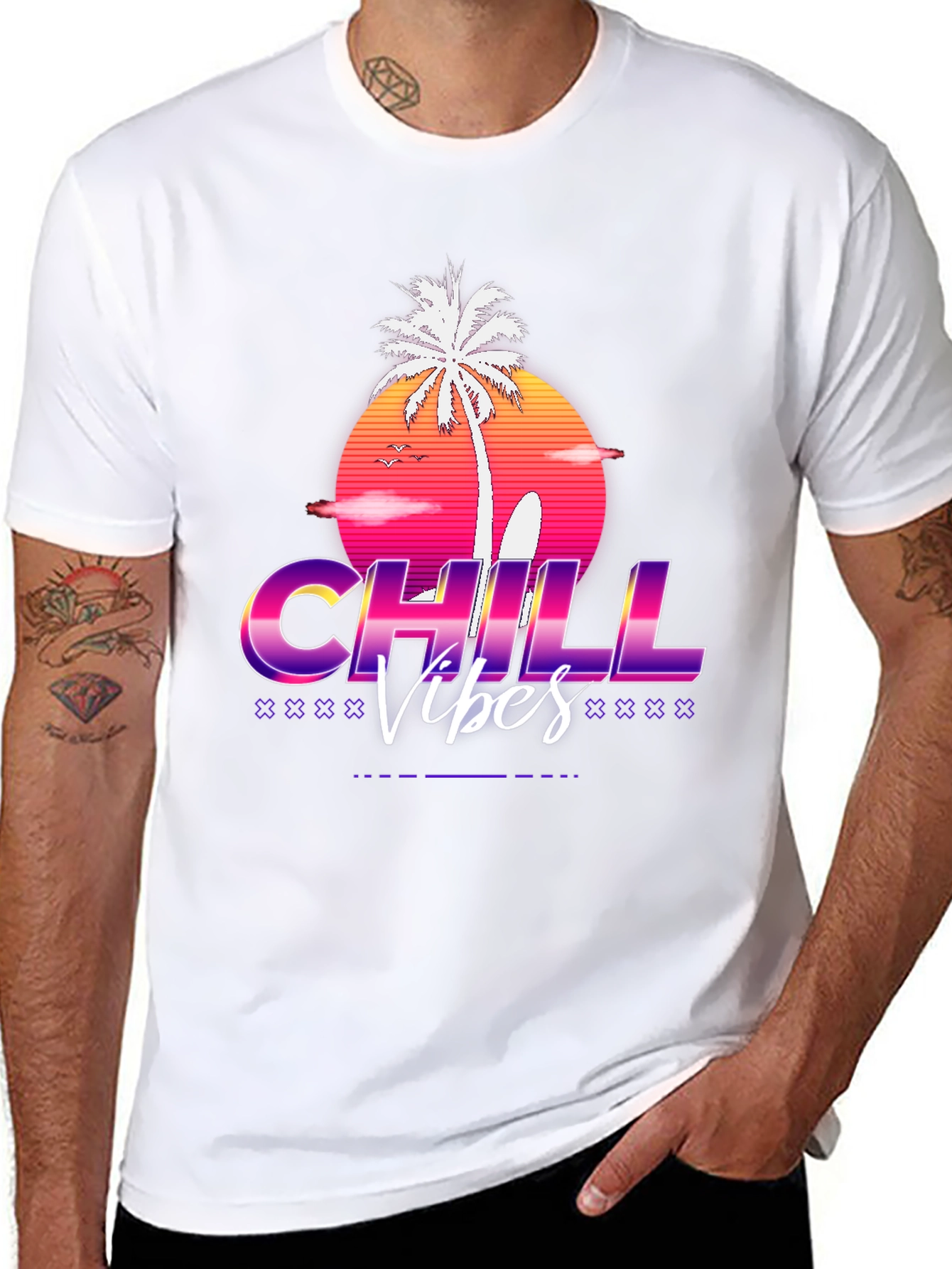 Chill Vibes Retro Graphic T-Shirt