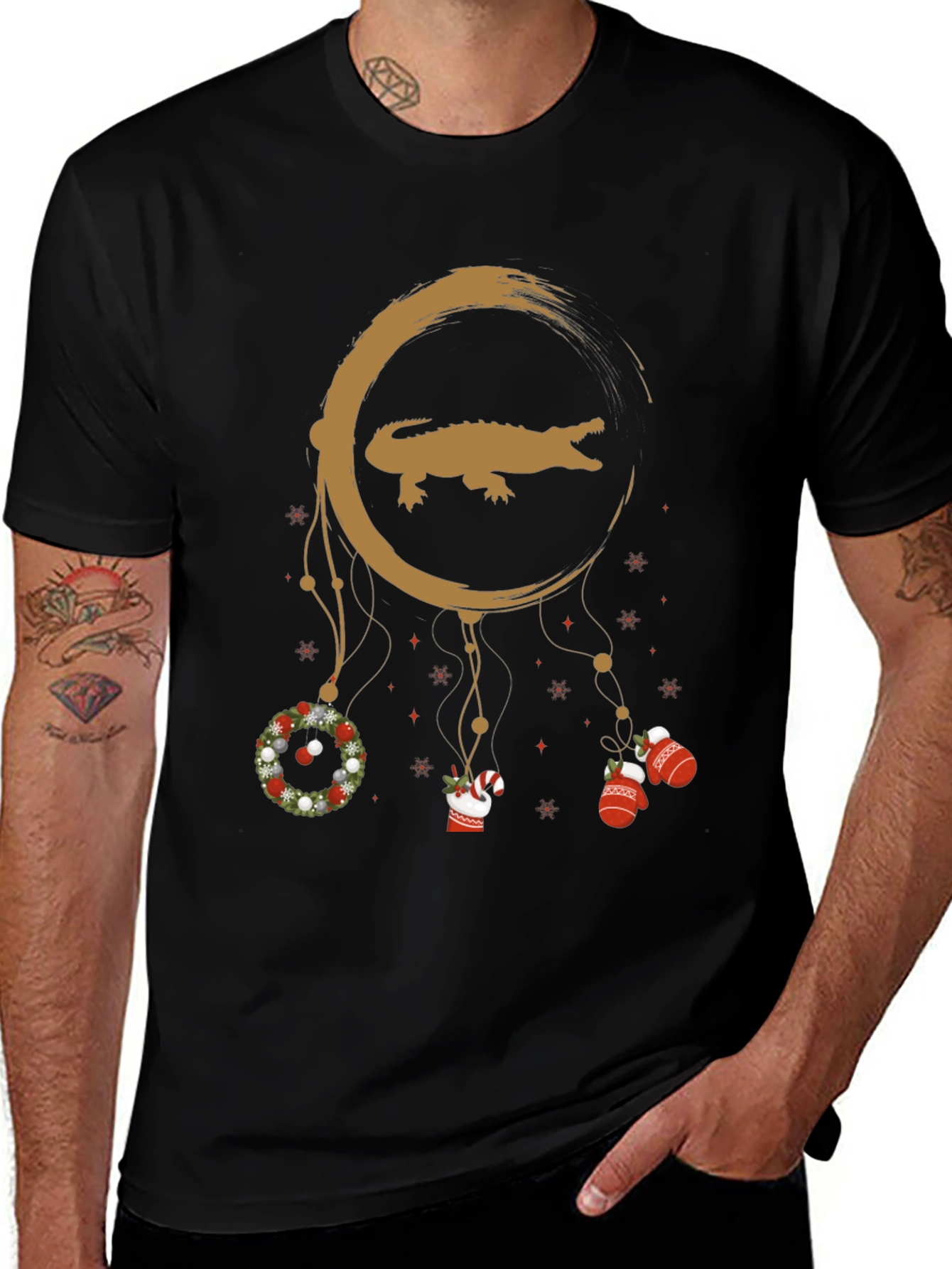 Alligator Christmas Dreamcatcher T-Shirt