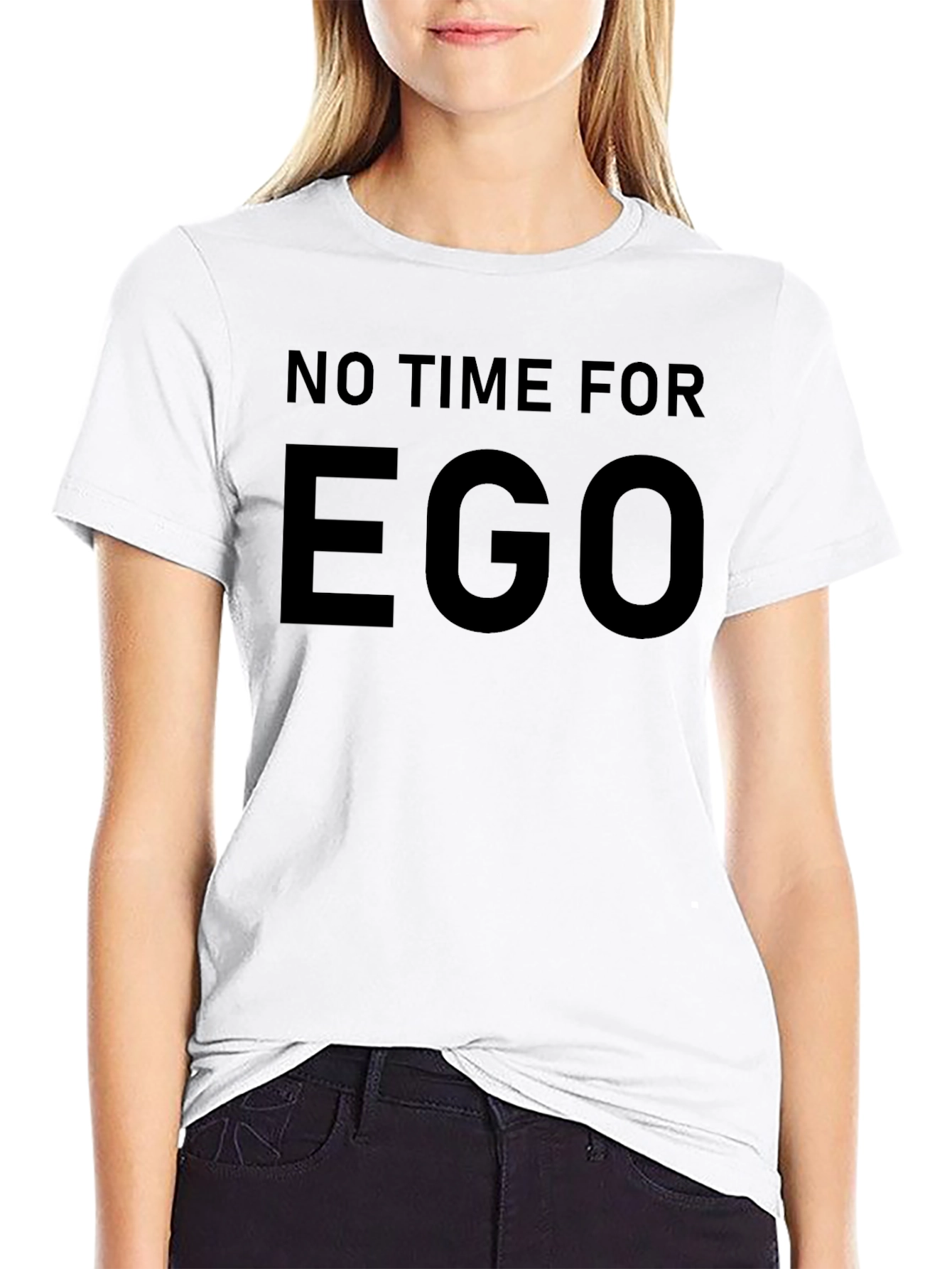 No Time for Ego Black T-Shirt
