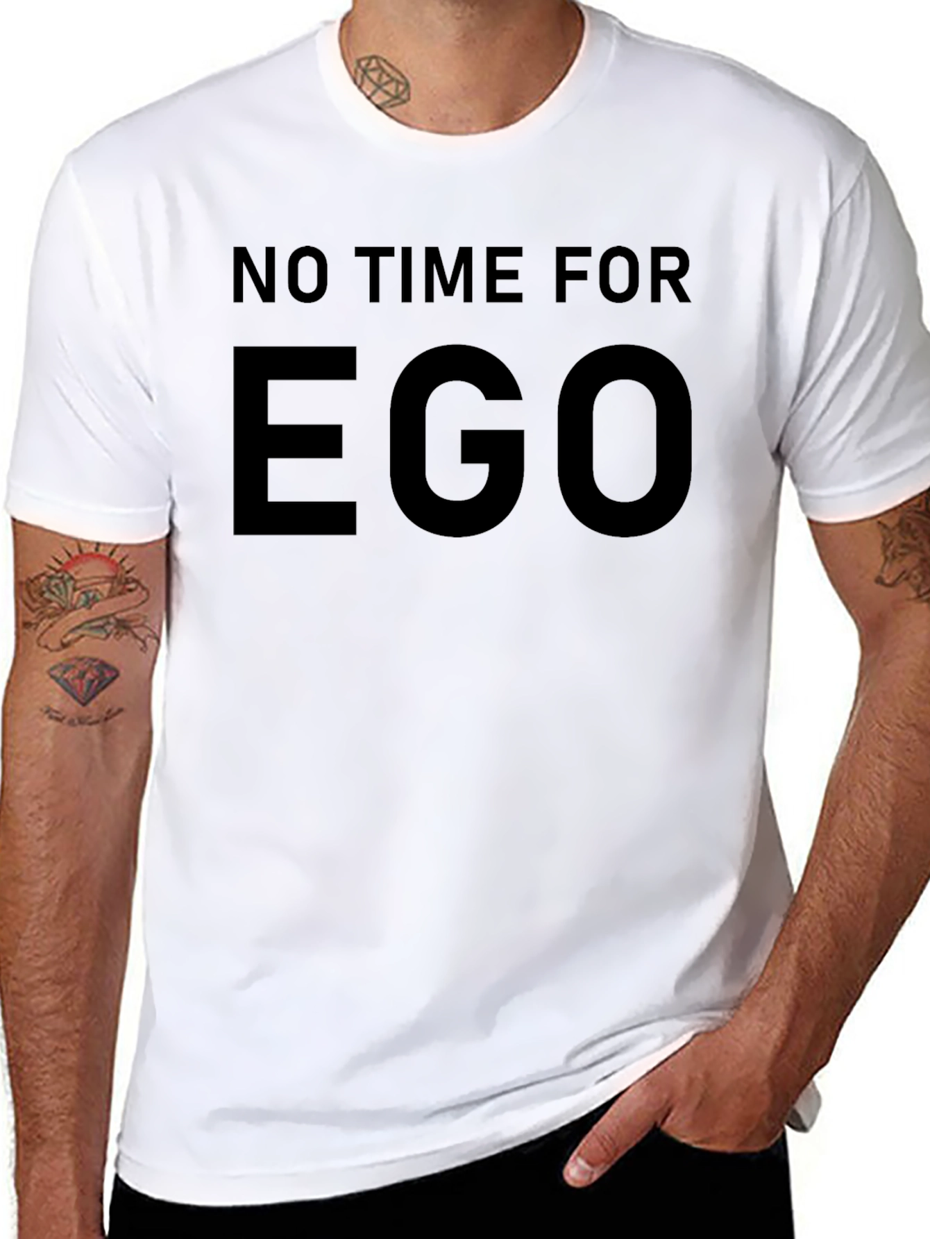 No Time for Ego Black T-Shirt