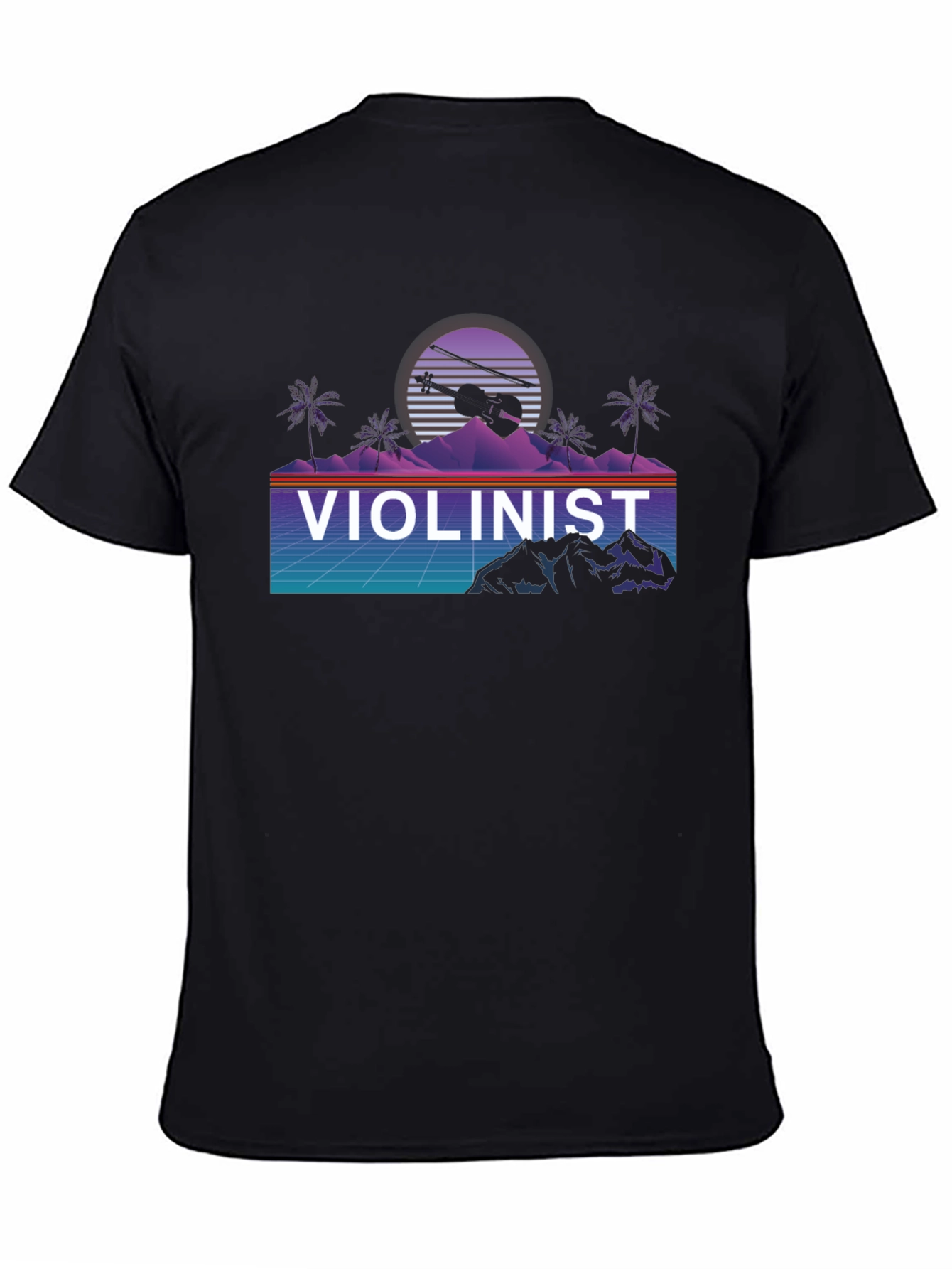 Vaporwave Violinist T-Shirt - Retro Synthwave Design