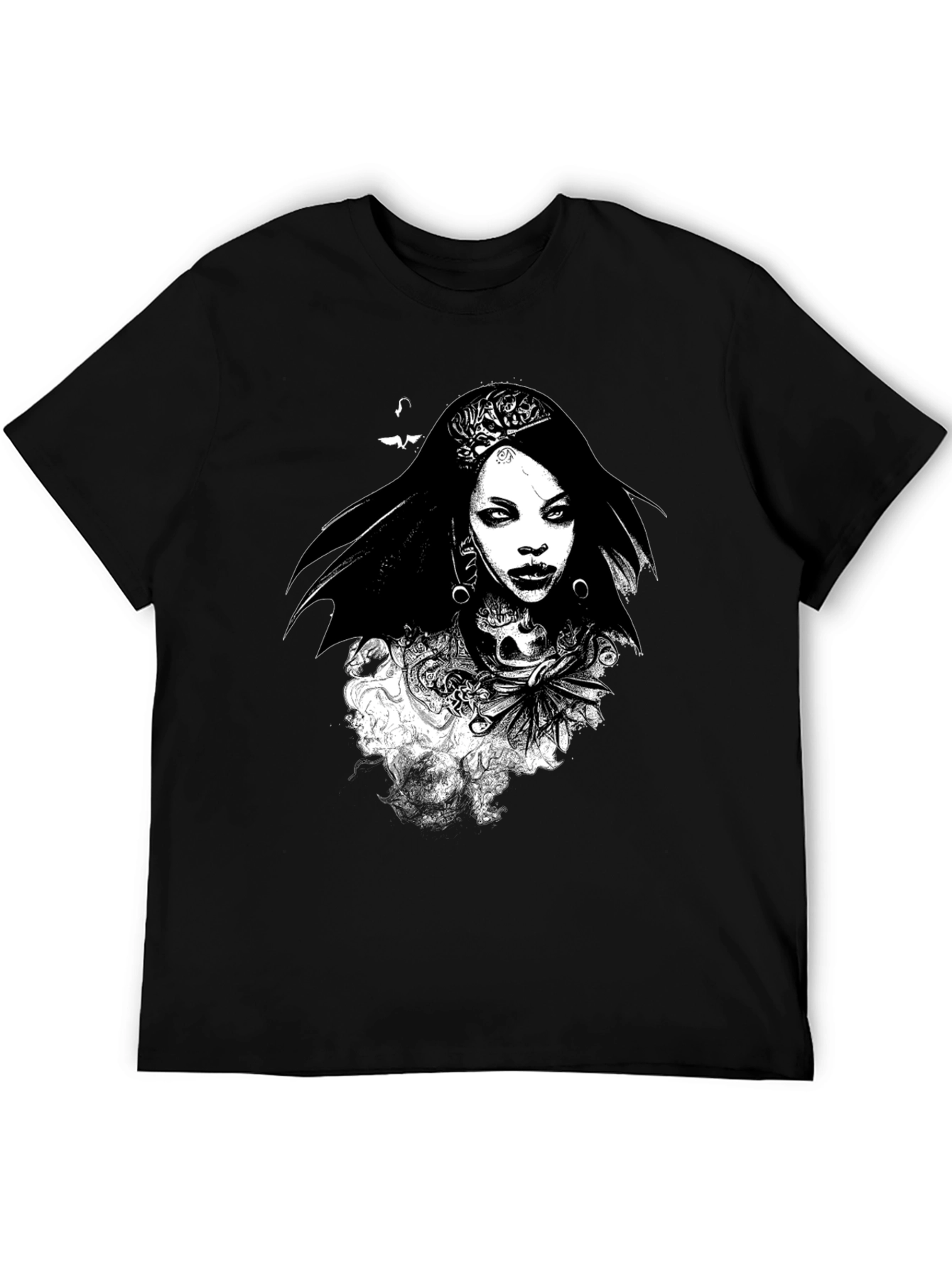 Black Graphic Tee - Gothic Woman