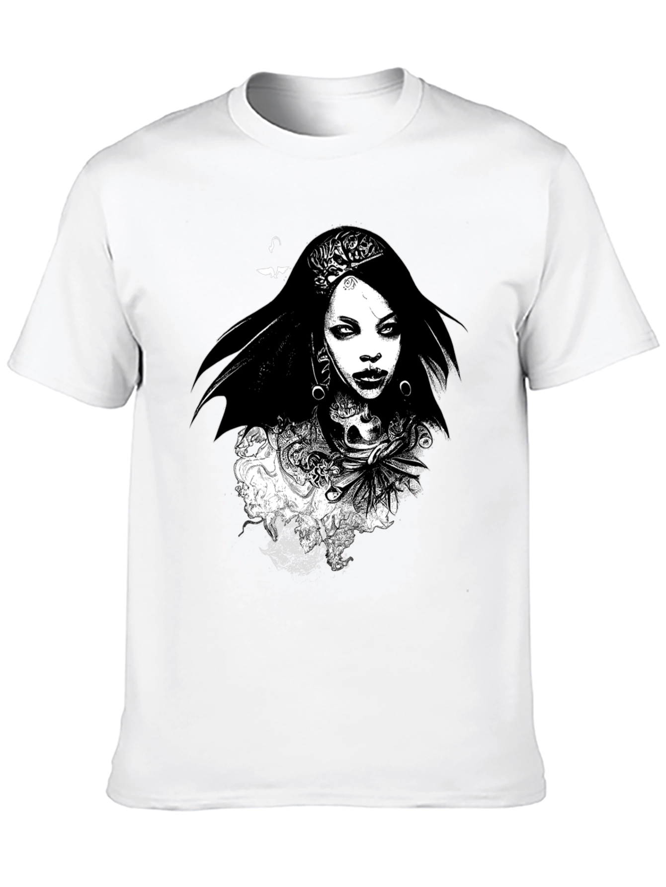 Black Graphic Tee - Gothic Woman