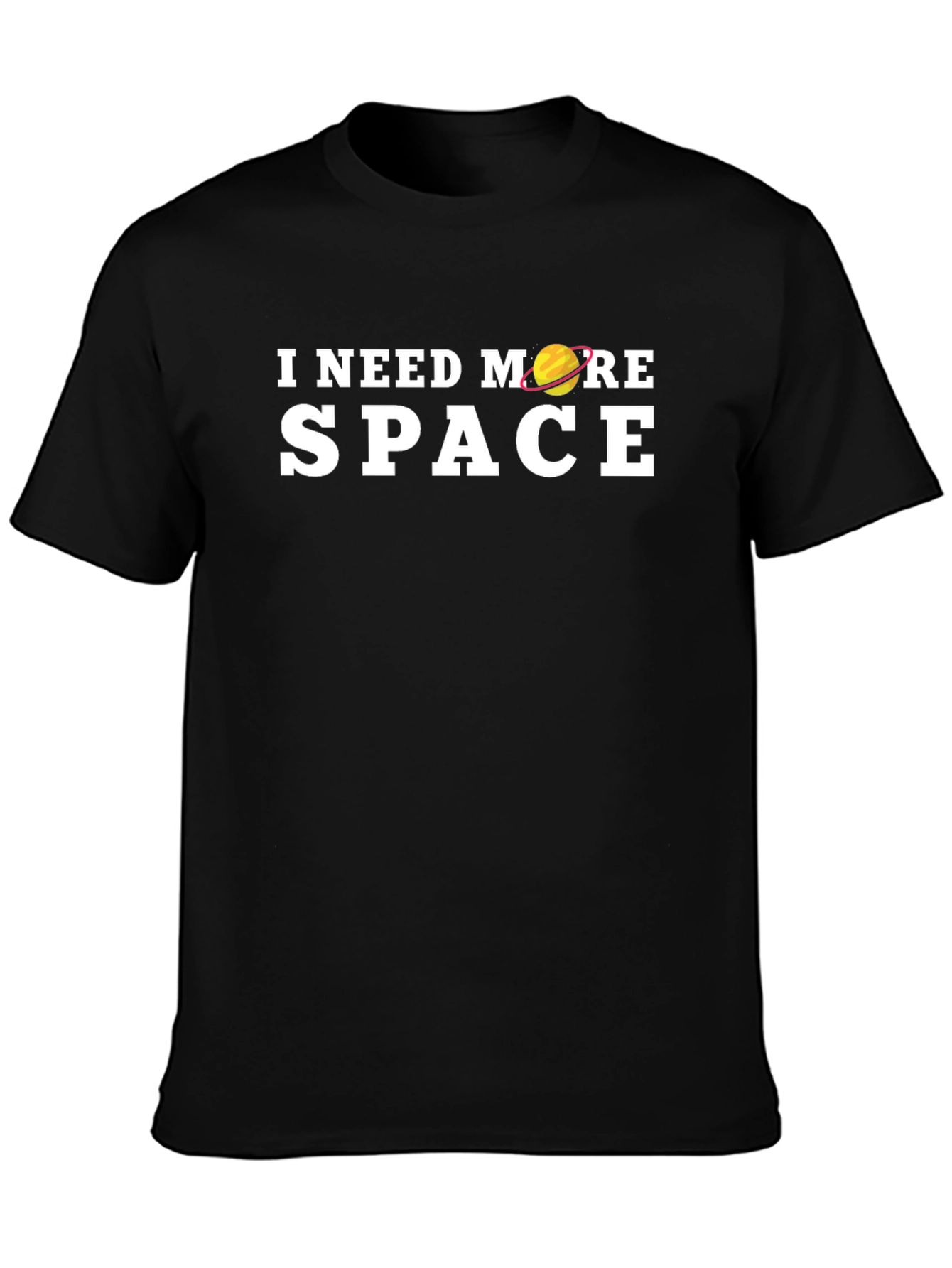 I Need More Space Graphic T-Shirt - Black