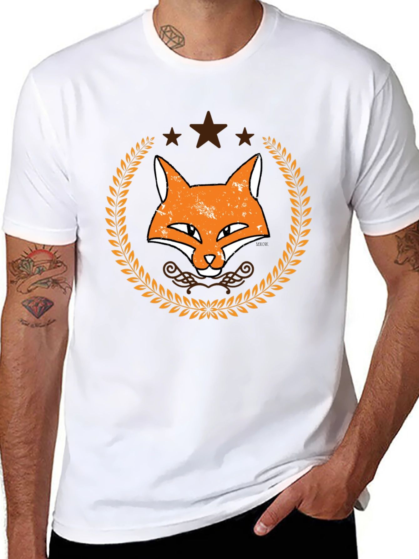 Fox Head Graphic Tee - Stylish & Unique