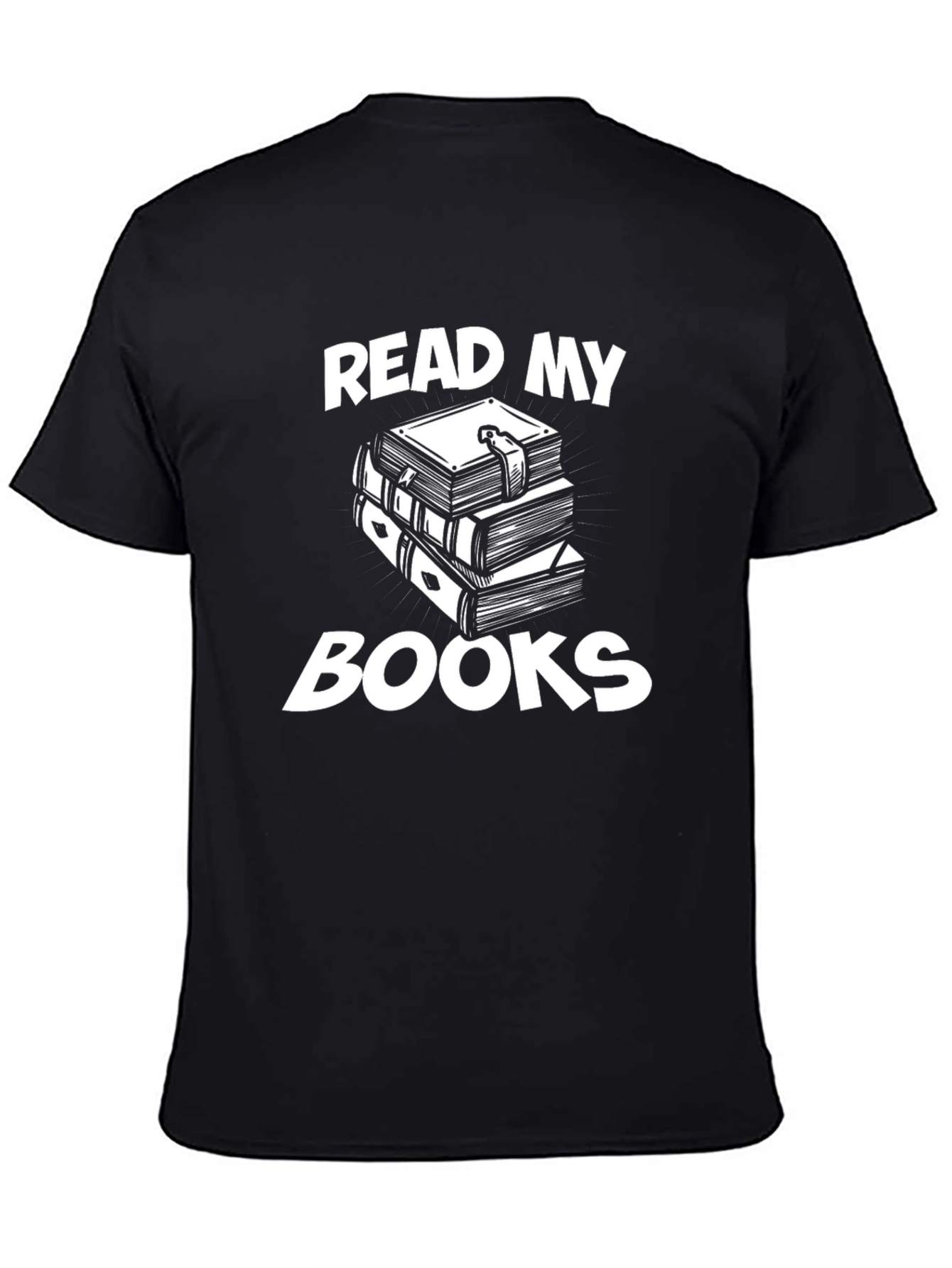 Read My Books Graphic Tee - Black Cotton T-Shirt
