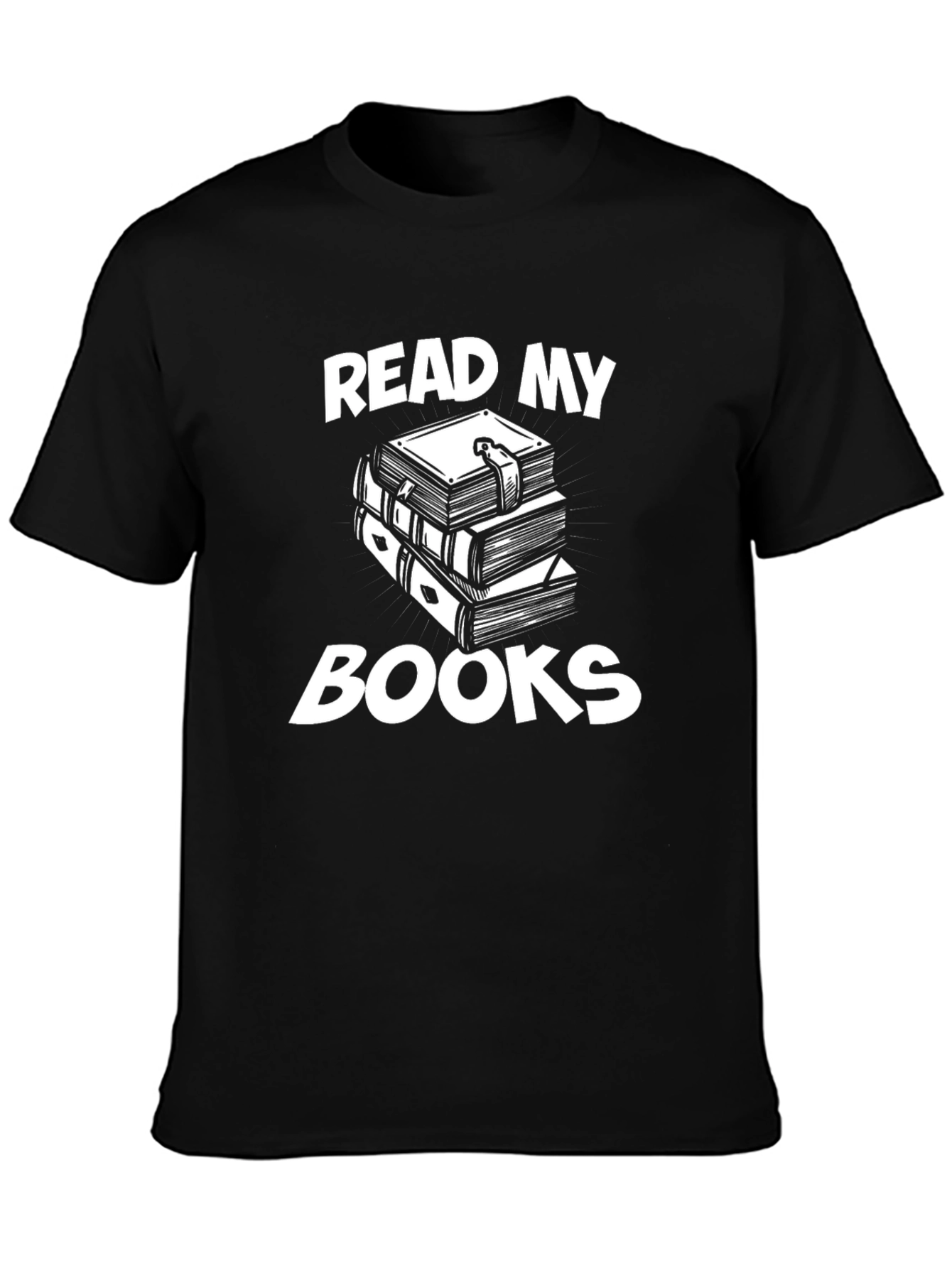 Read My Books Graphic Tee - Black Cotton T-Shirt