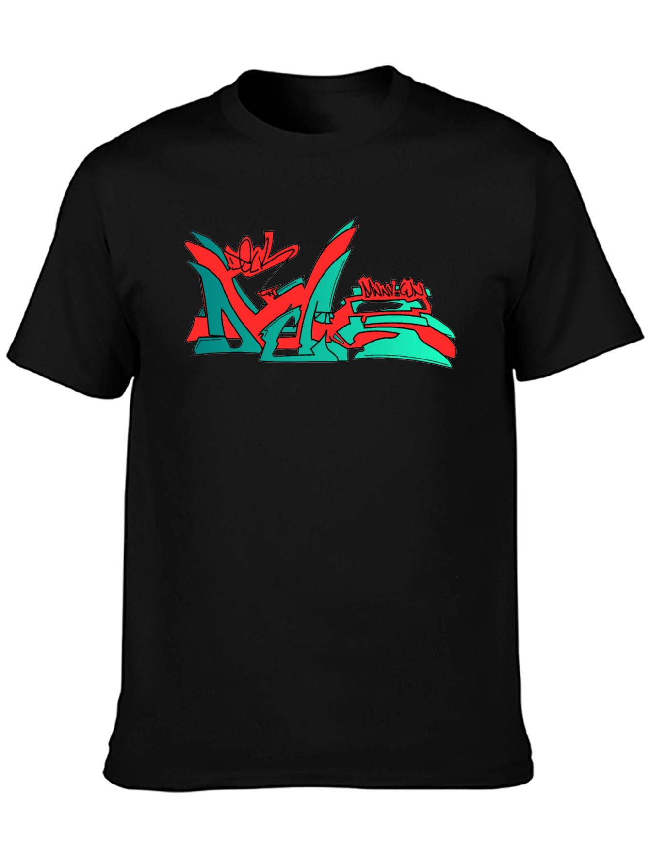 Modern Graphic Print Crew Neck T-Shirt