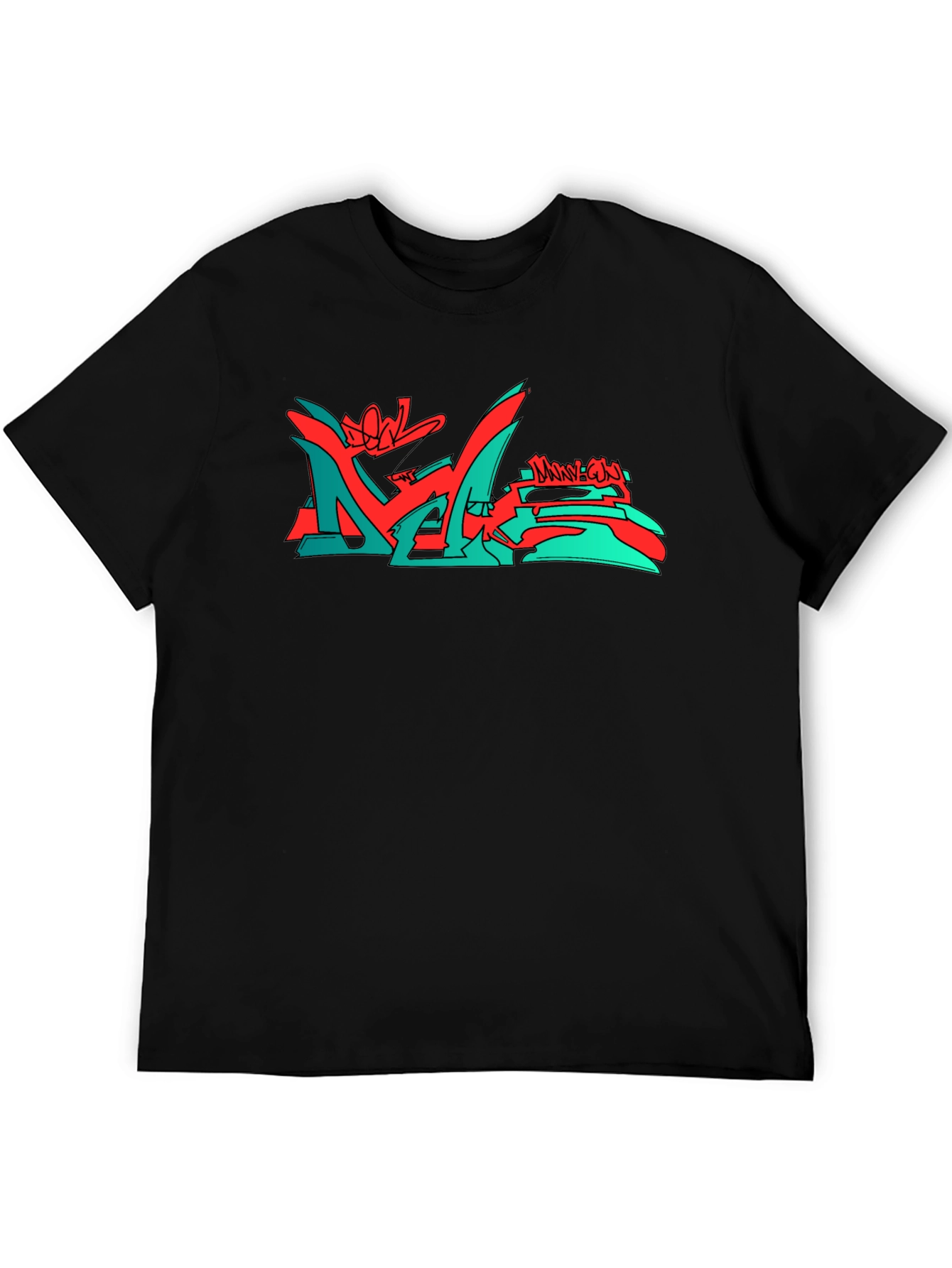 Modern Graphic Print Crew Neck T-Shirt