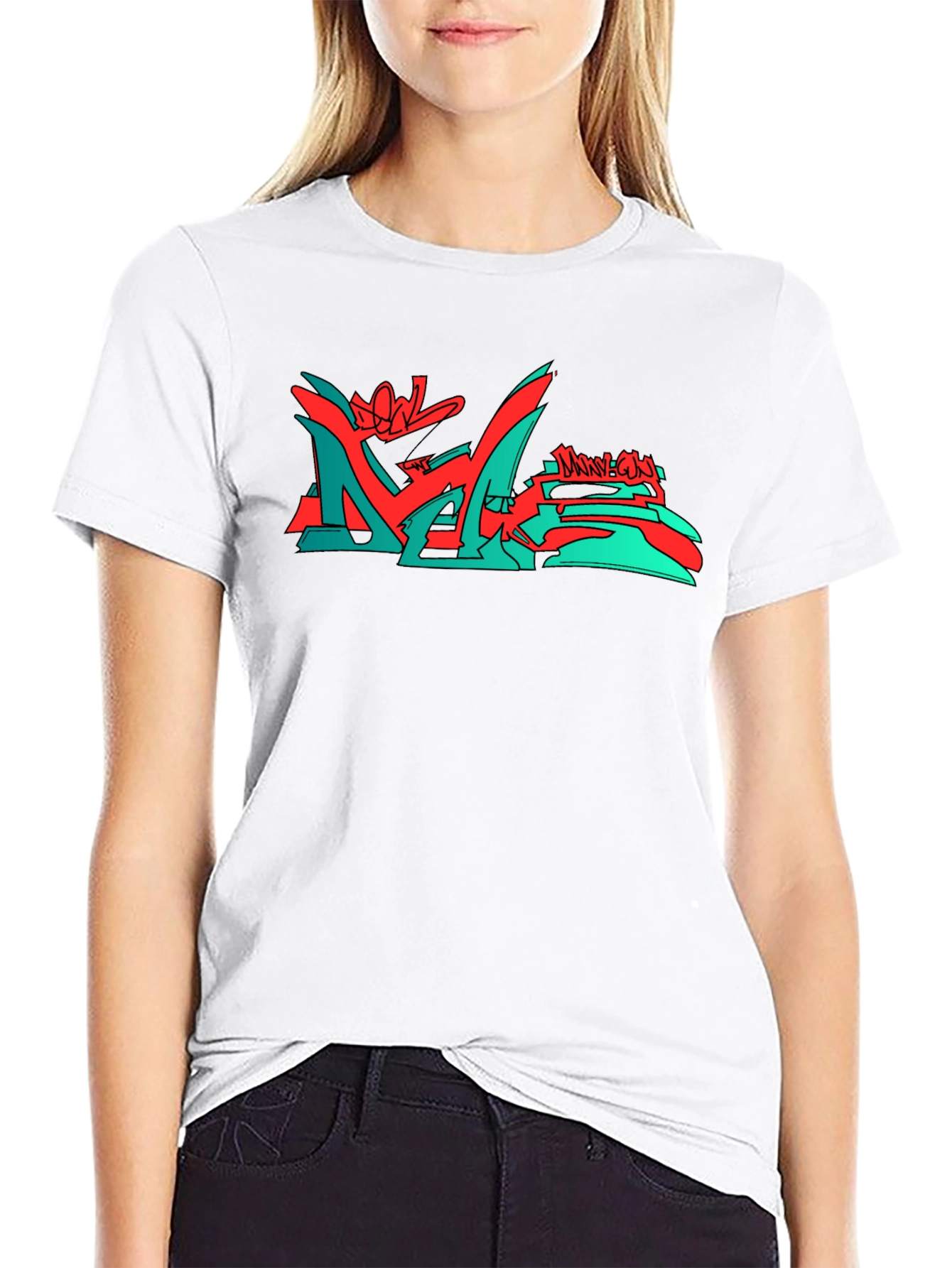 Modern Graphic Print Crew Neck T-Shirt