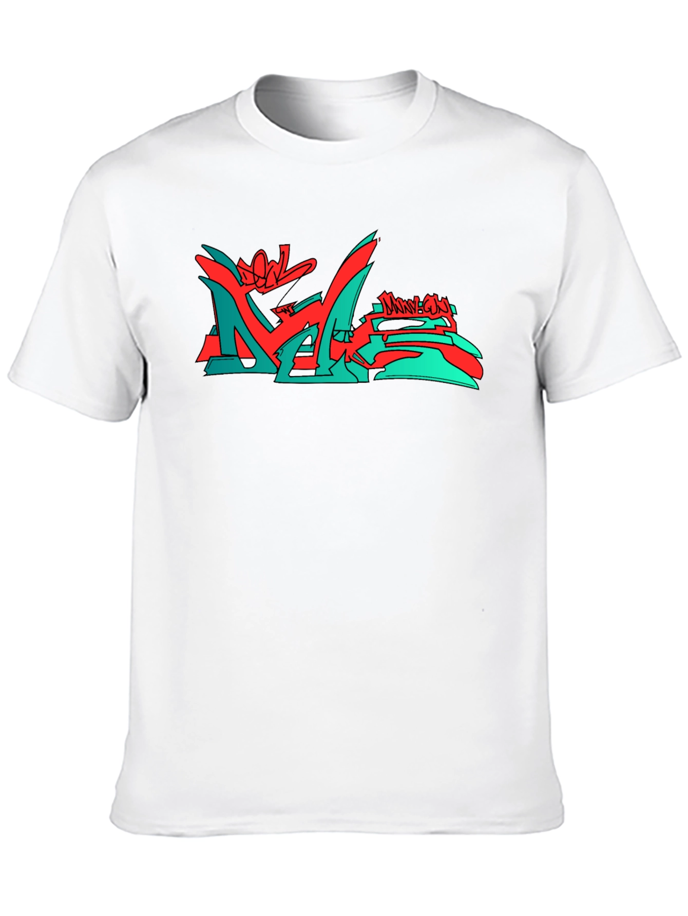 Modern Graphic Print Crew Neck T-Shirt