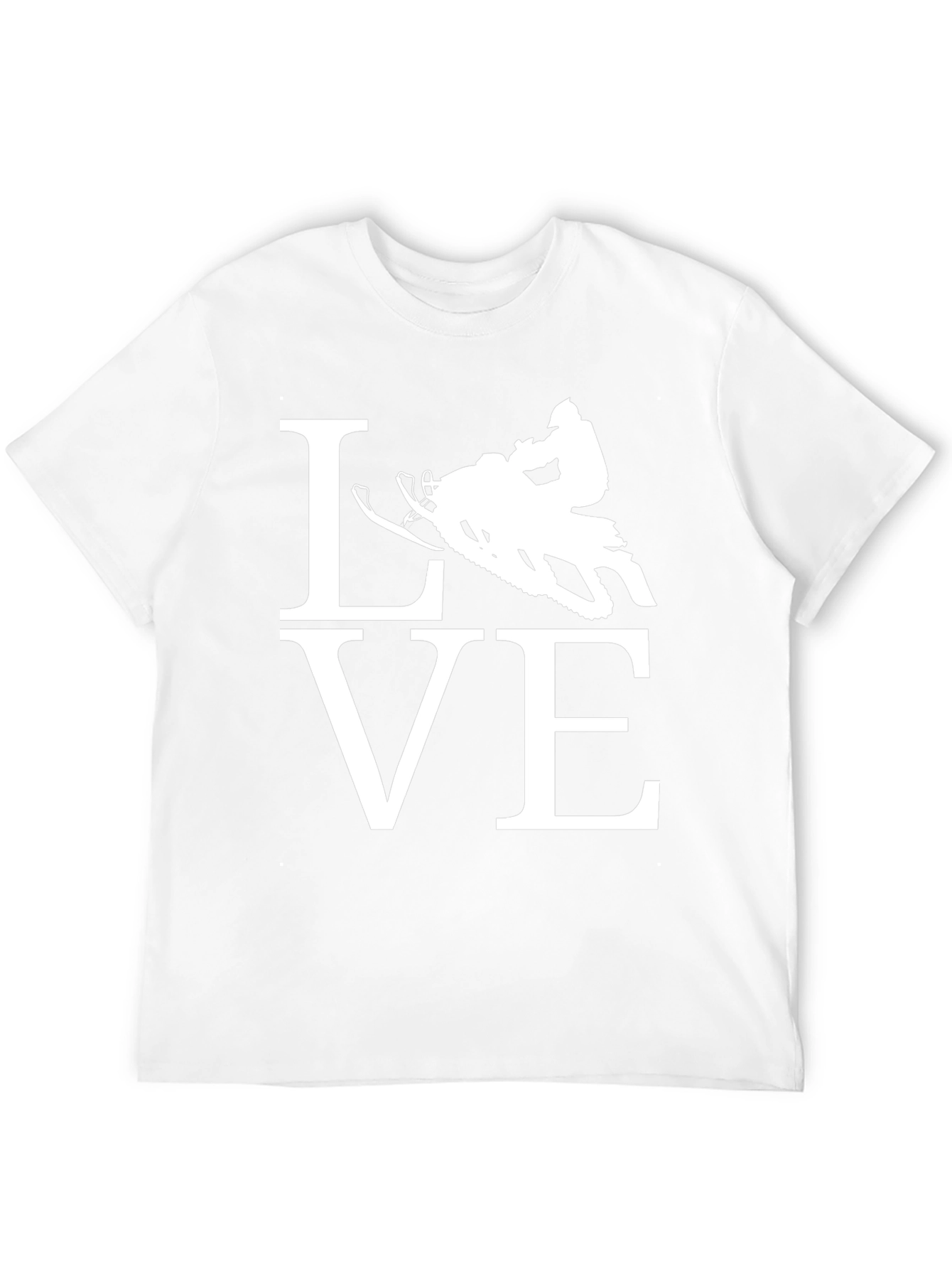 Snowmobile Love Graphic T-Shirt - Black