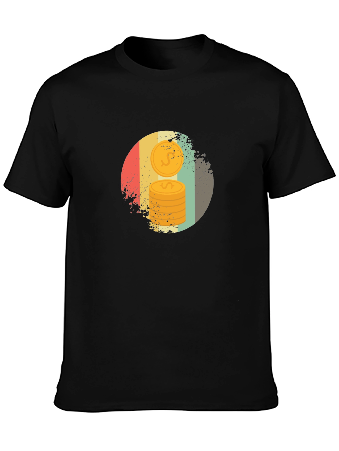 Retro Coin Stack Graphic Tee
