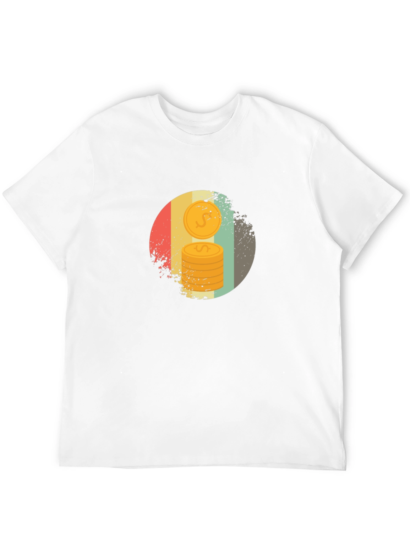 Retro Coin Stack Graphic Tee