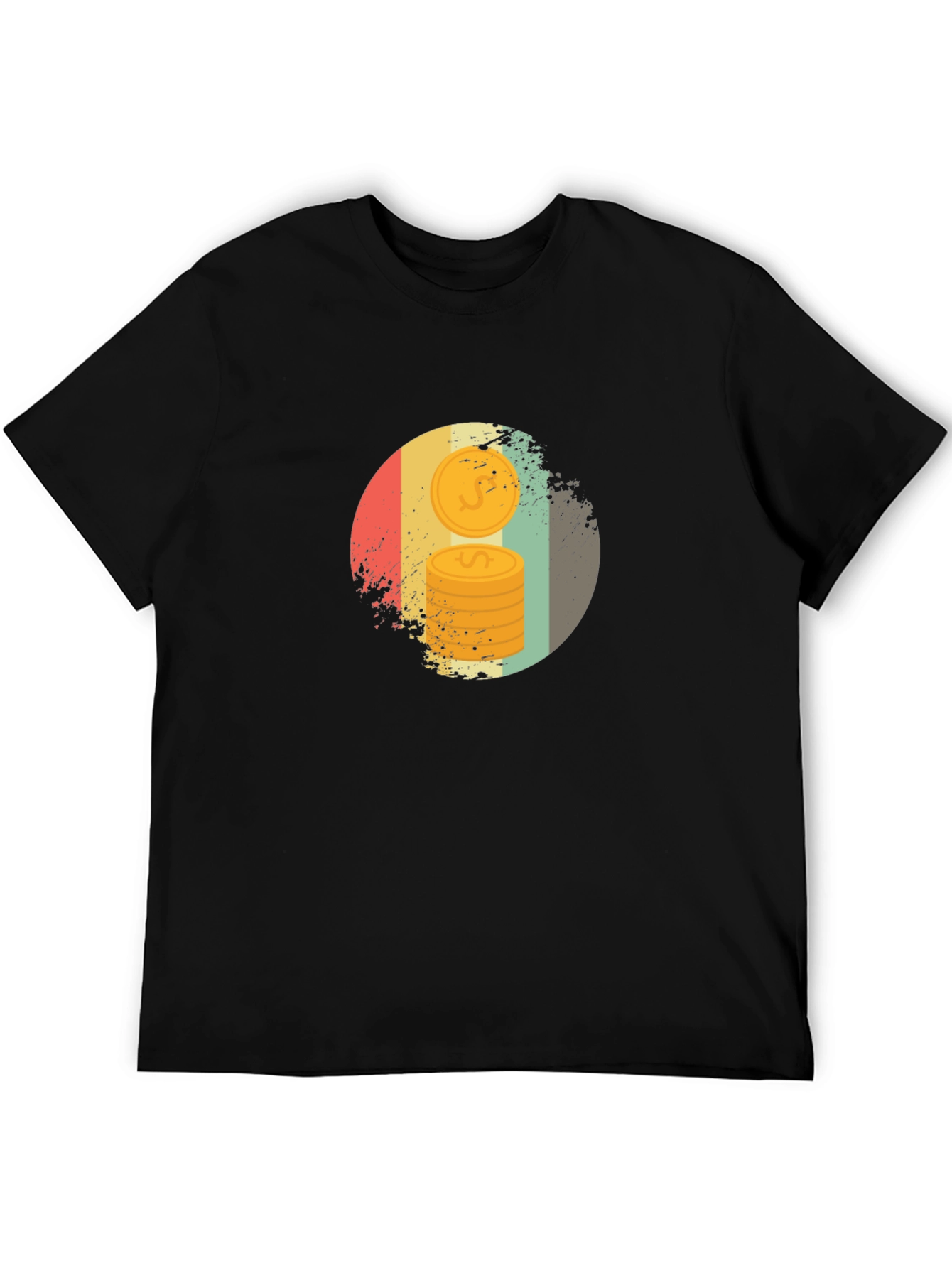 Retro Coin Stack Graphic Tee