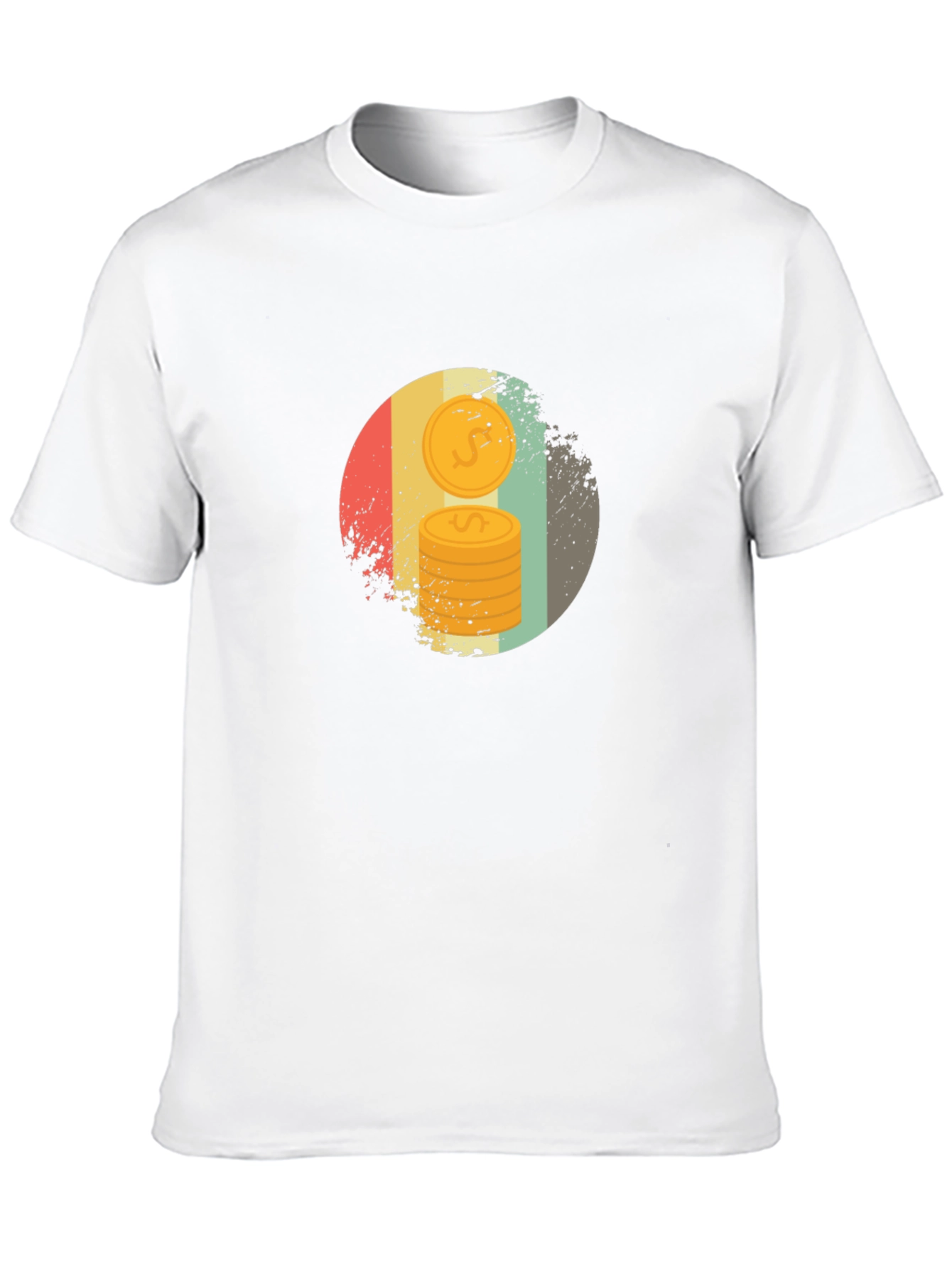 Retro Coin Stack Graphic Tee
