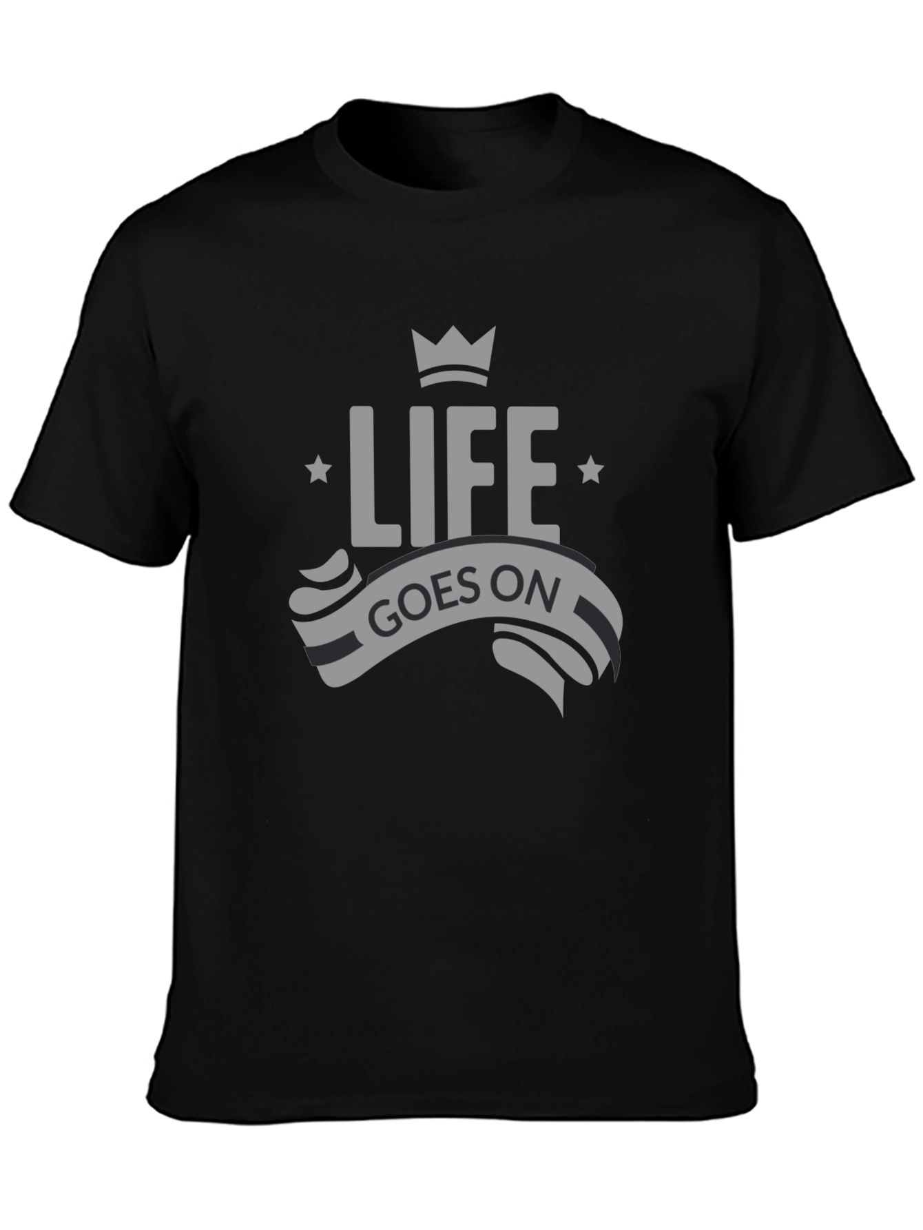 Life Goes On Graphic Tee - Mens Black T-Shirt