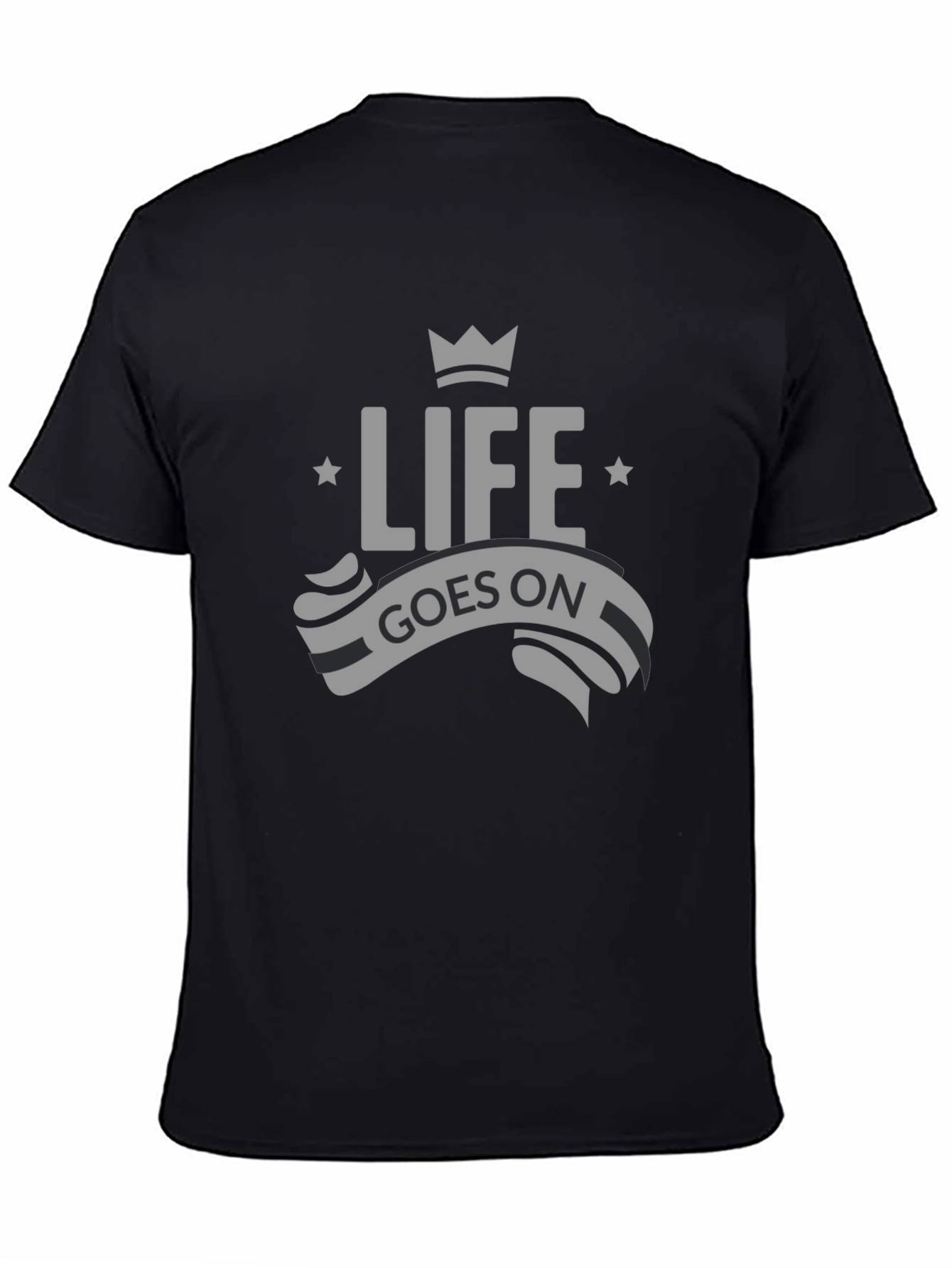 Life Goes On Graphic Tee - Mens Black T-Shirt