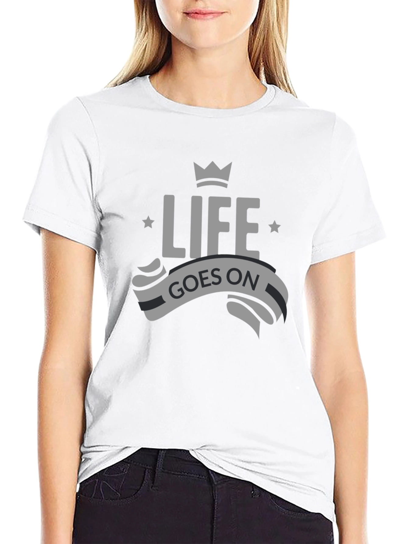 Life Goes On Graphic Tee - Mens Black T-Shirt