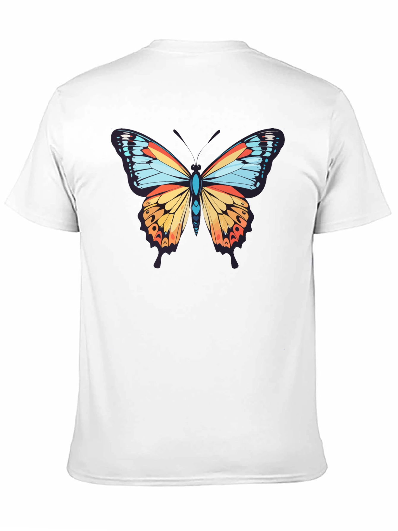 Butterfly Graphic Print Crew Neck T-Shirt