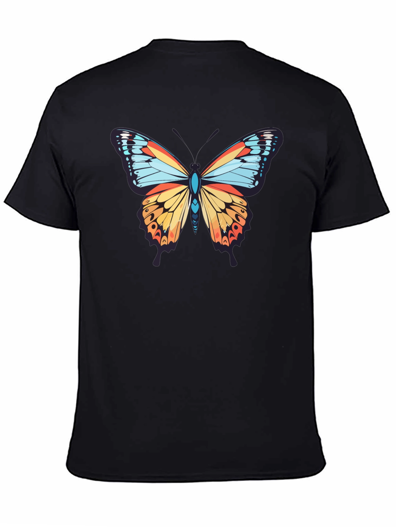Butterfly Graphic Print Crew Neck T-Shirt