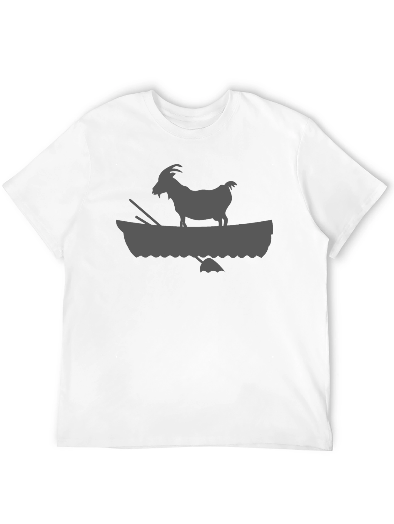 Goat in Boat Graphic Tee - Stylish Mens T-Shirt