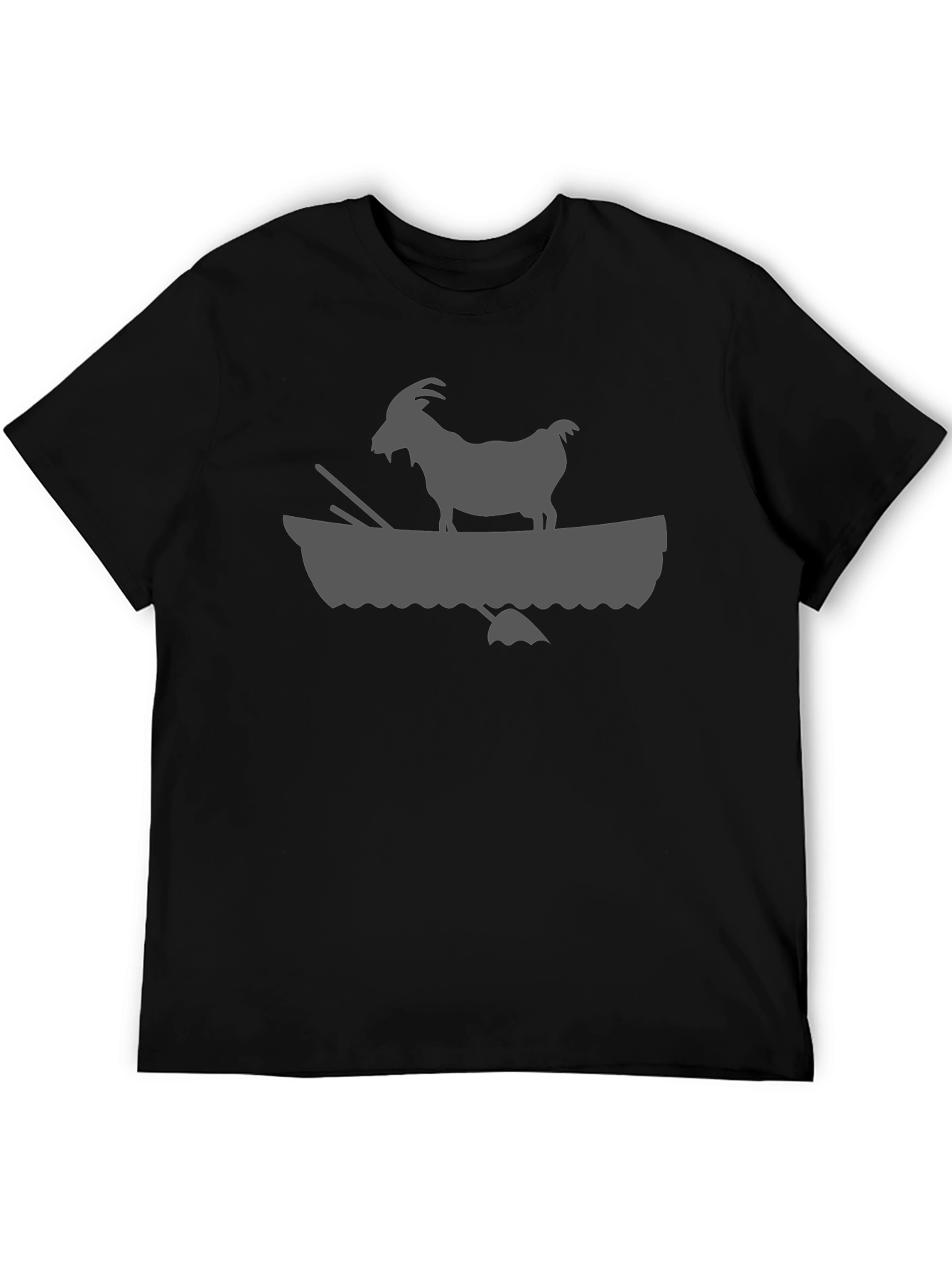Goat in Boat Graphic Tee - Stylish Mens T-Shirt