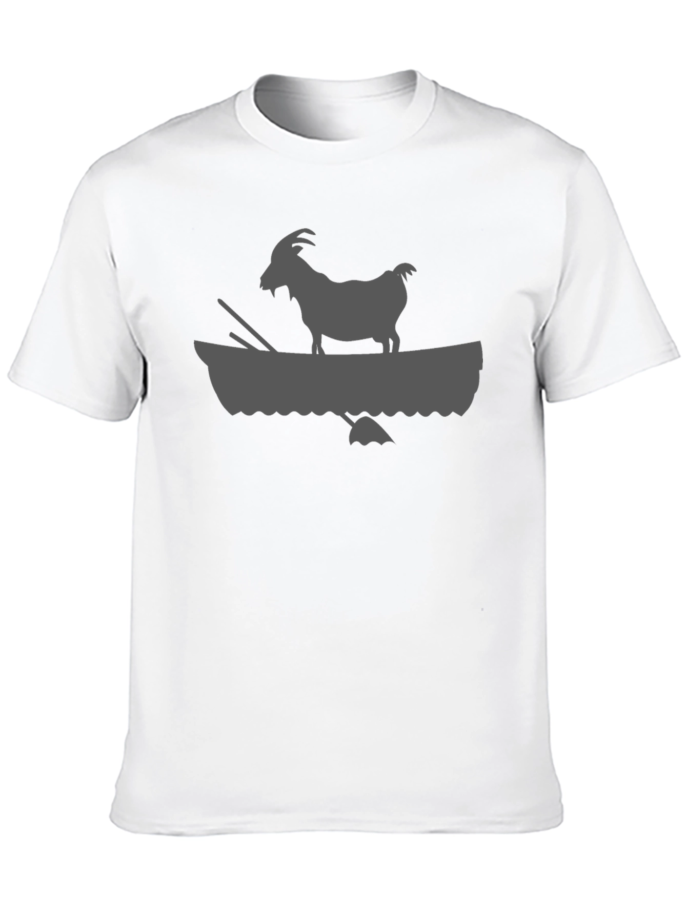 Goat in Boat Graphic Tee - Stylish Mens T-Shirt