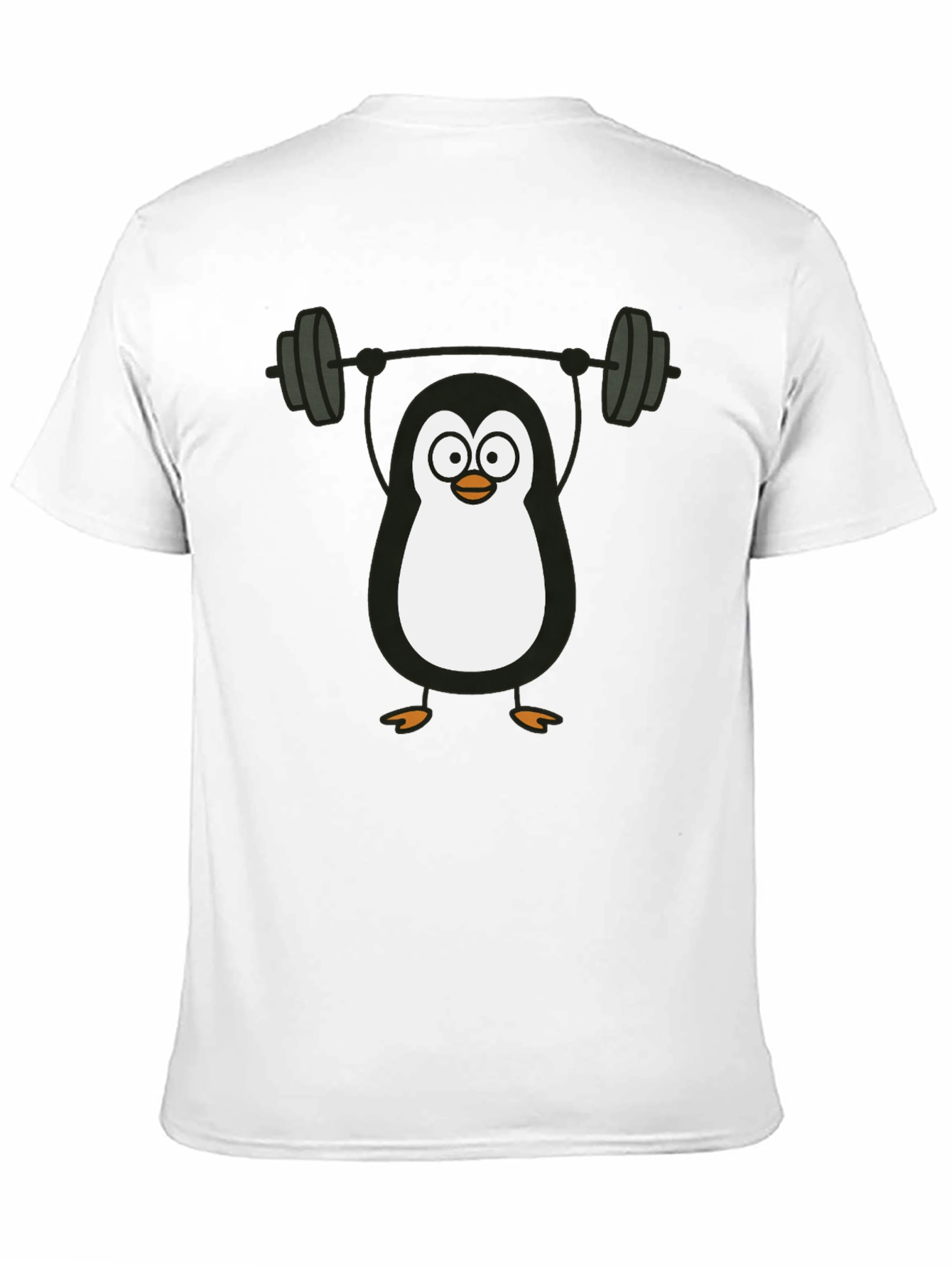 Penguin Lifting Weights Graphic Tee - Black