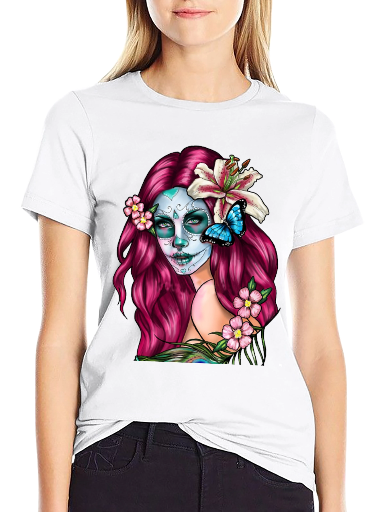 Sugar Skull Woman Graphic T-Shirt