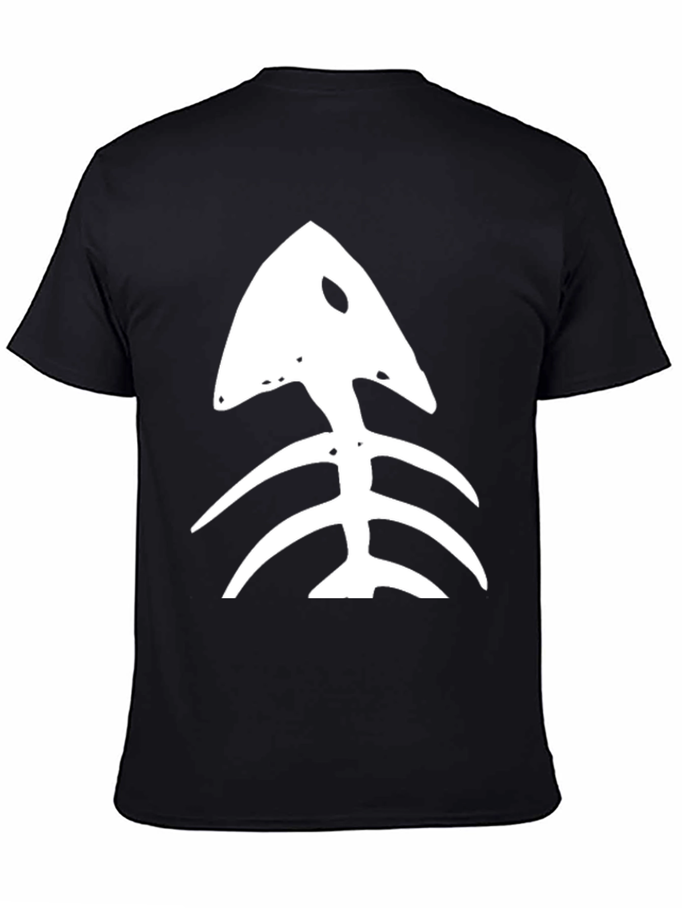 Fishbone Graphic Tee - Black Casual T-Shirt