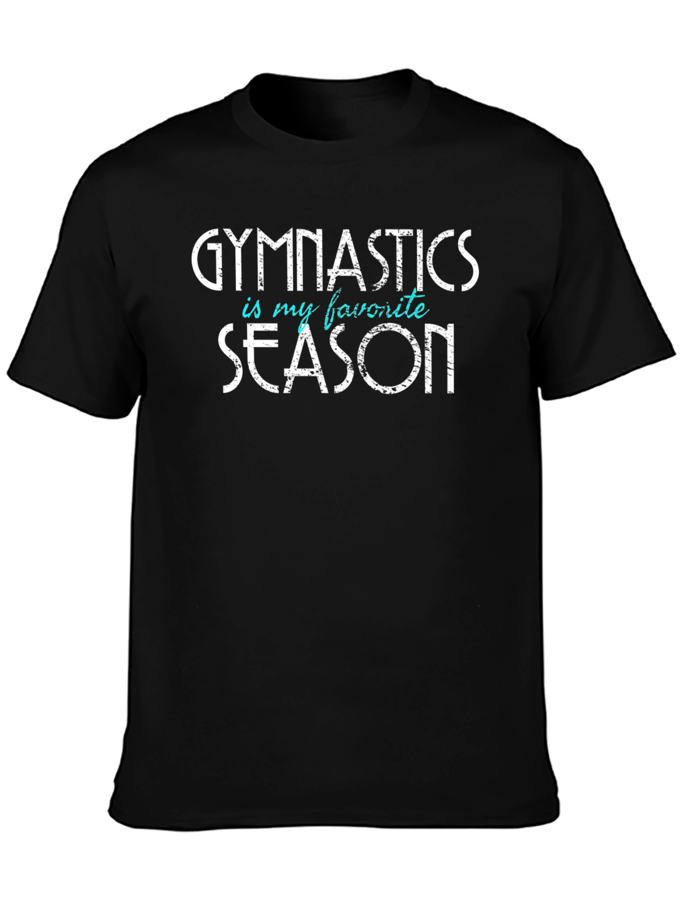 Gymnastics Is My Favorite Season Black T-Shirt