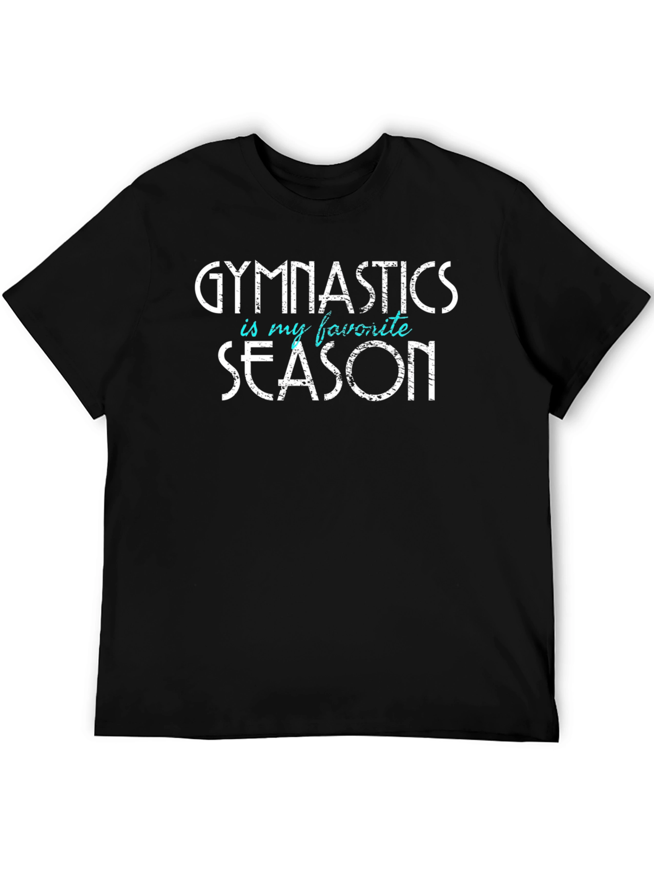 Gymnastics Is My Favorite Season Black T-Shirt