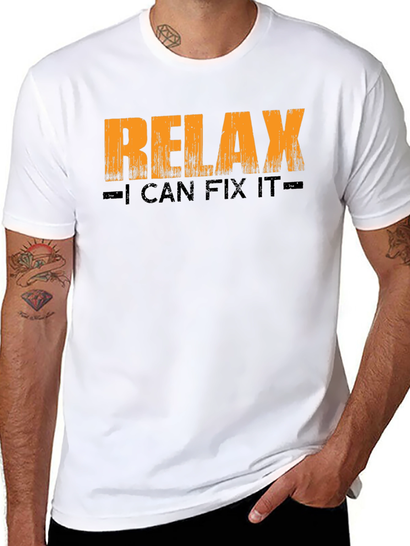 Relax I Can Fix It Graphic T-Shirt - Black