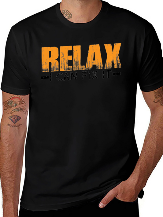 Relax I Can Fix It Graphic T-Shirt - Black
