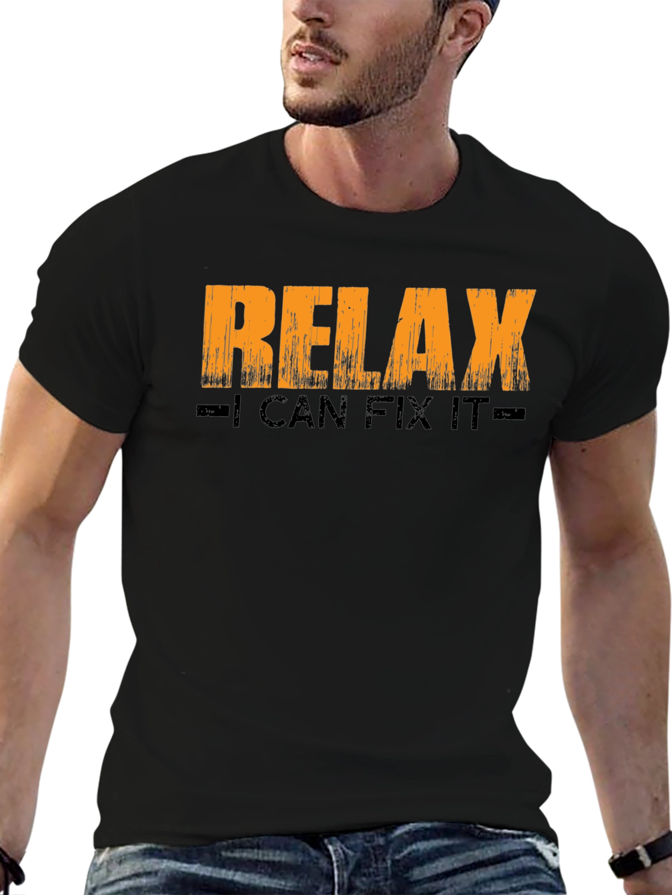 Relax I Can Fix It Graphic T-Shirt - Black