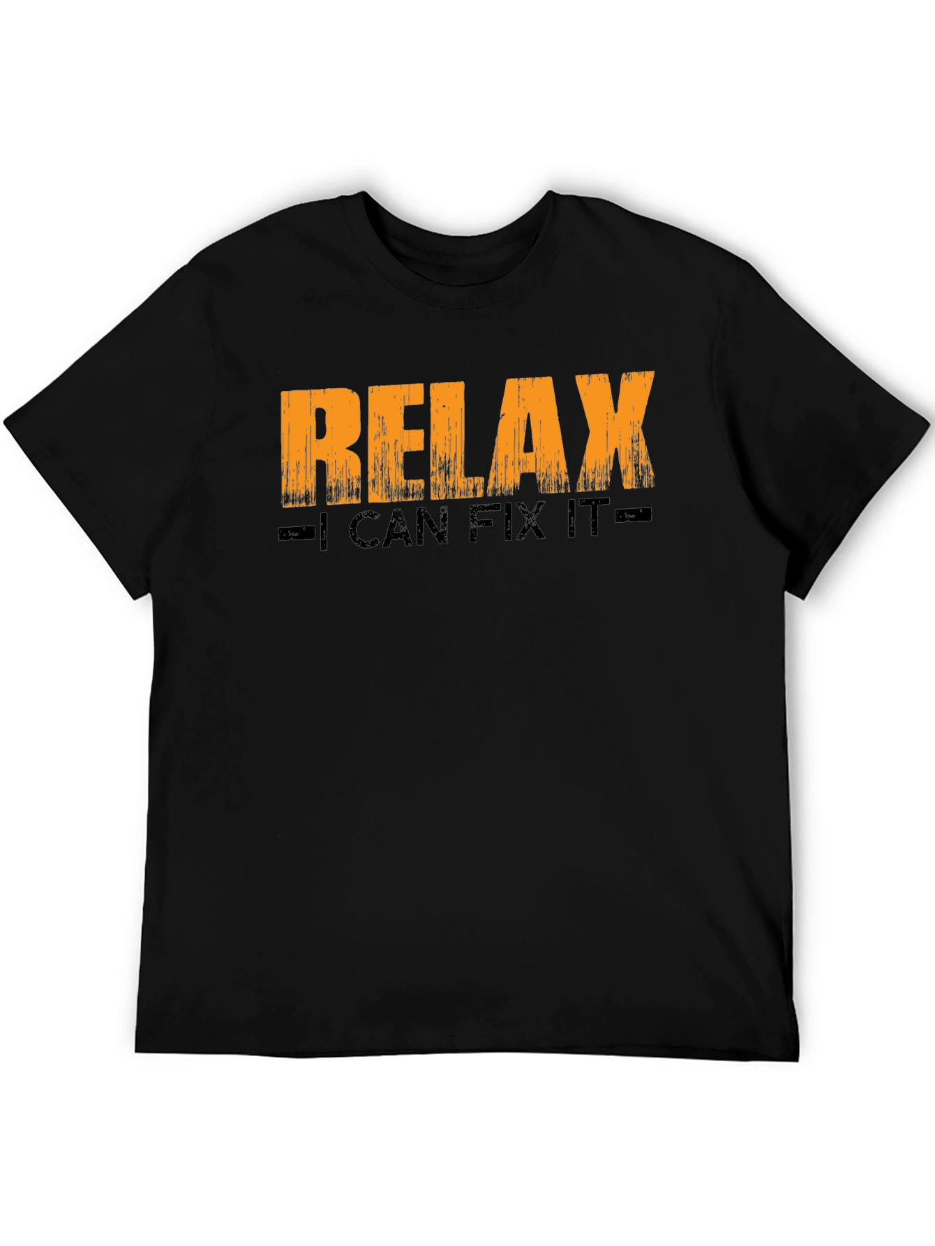 Relax I Can Fix It Graphic T-Shirt - Black