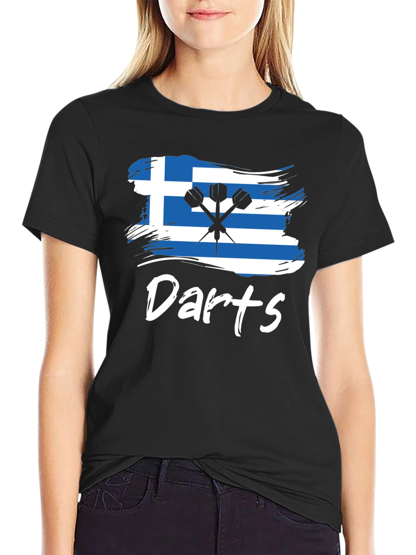 Greece Flag Darts T-Shirt