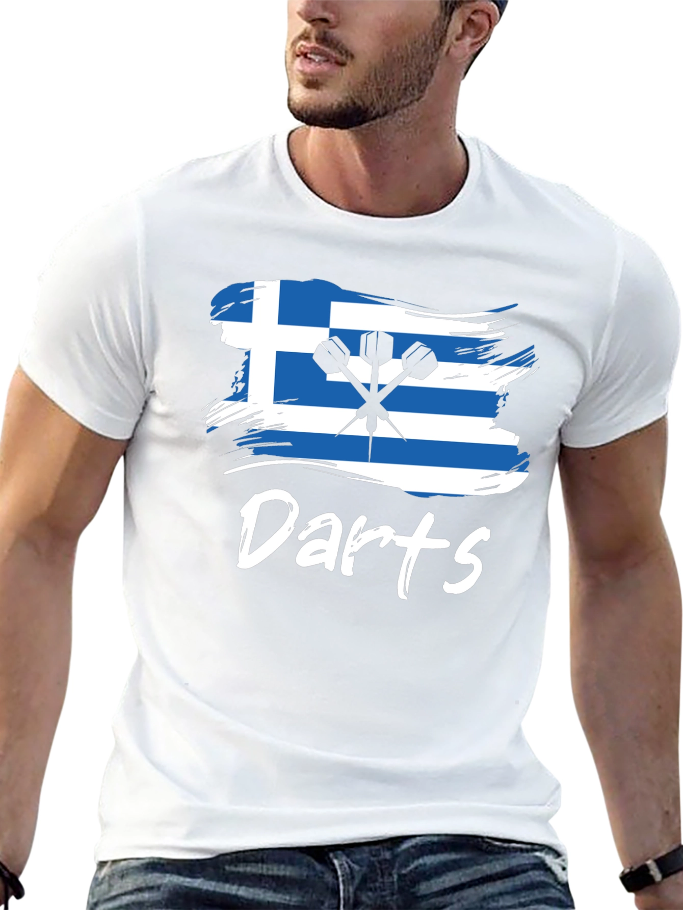 Greece Flag Darts T-Shirt