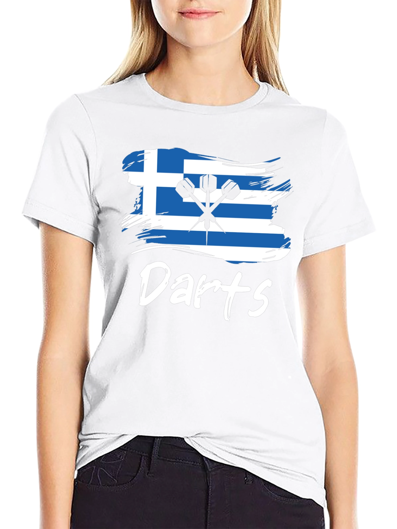 Greece Flag Darts T-Shirt