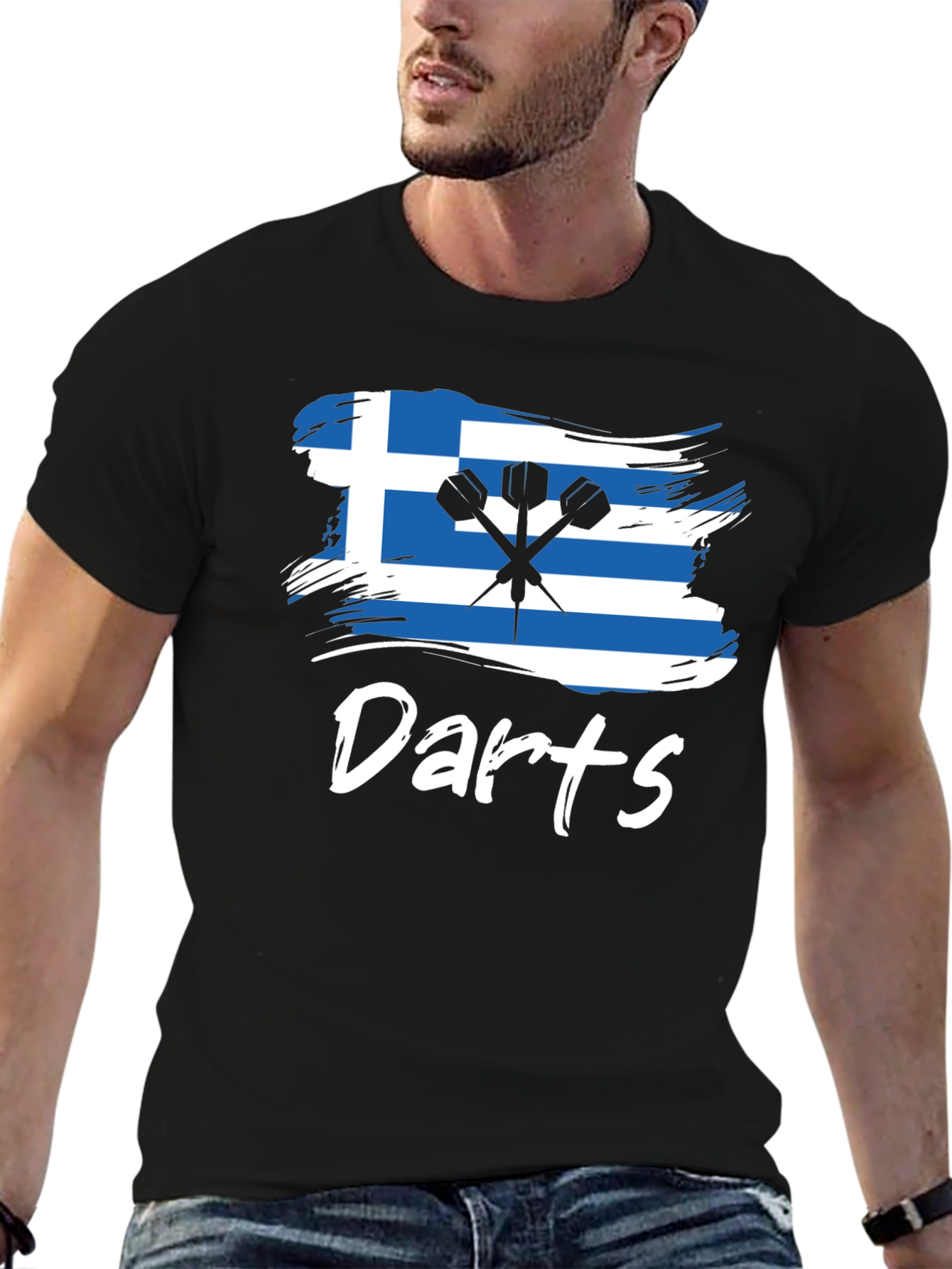 Greece Flag Darts T-Shirt
