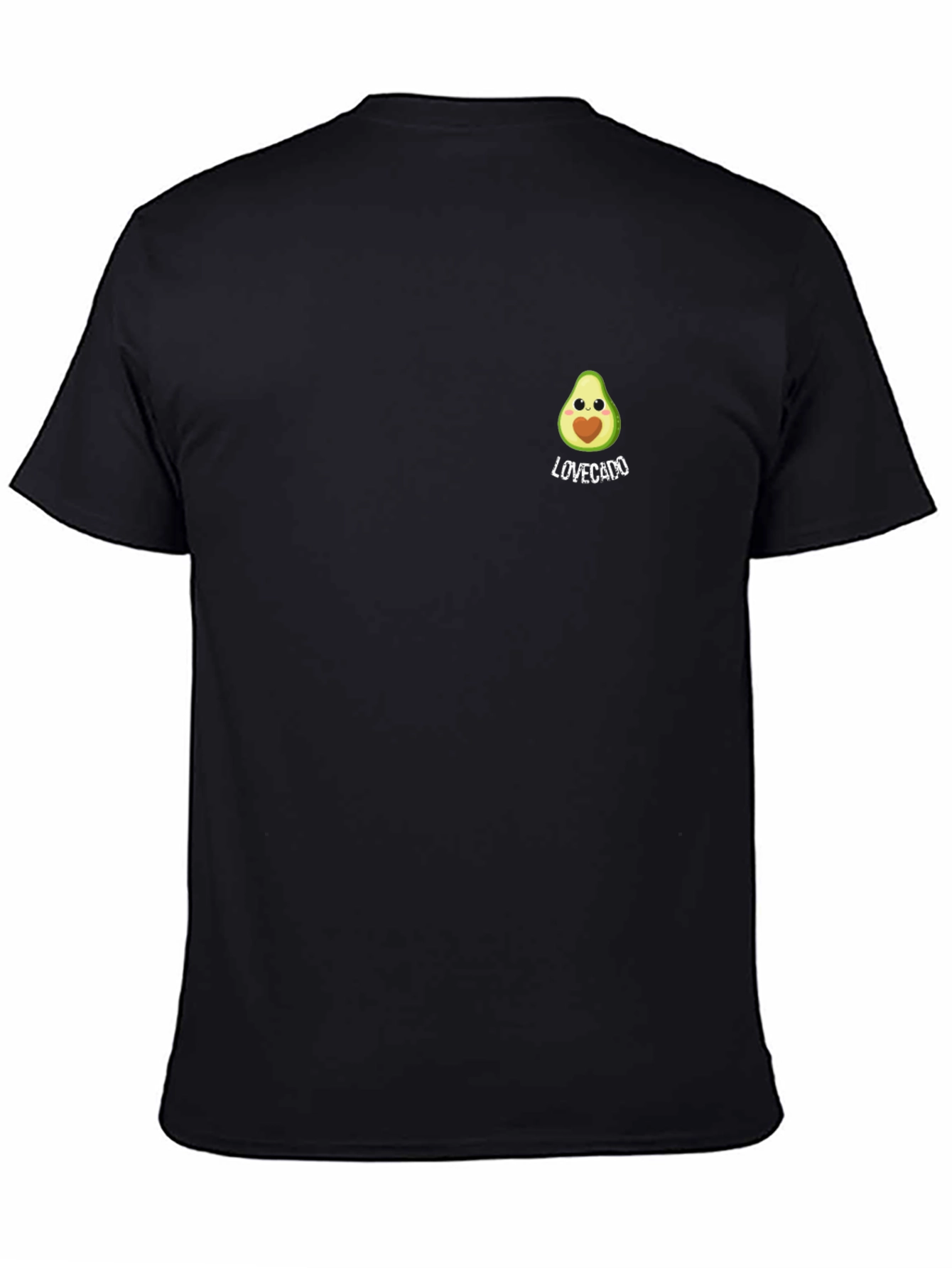 Lovecado Black T-Shirt - Avocado Heart Graphic