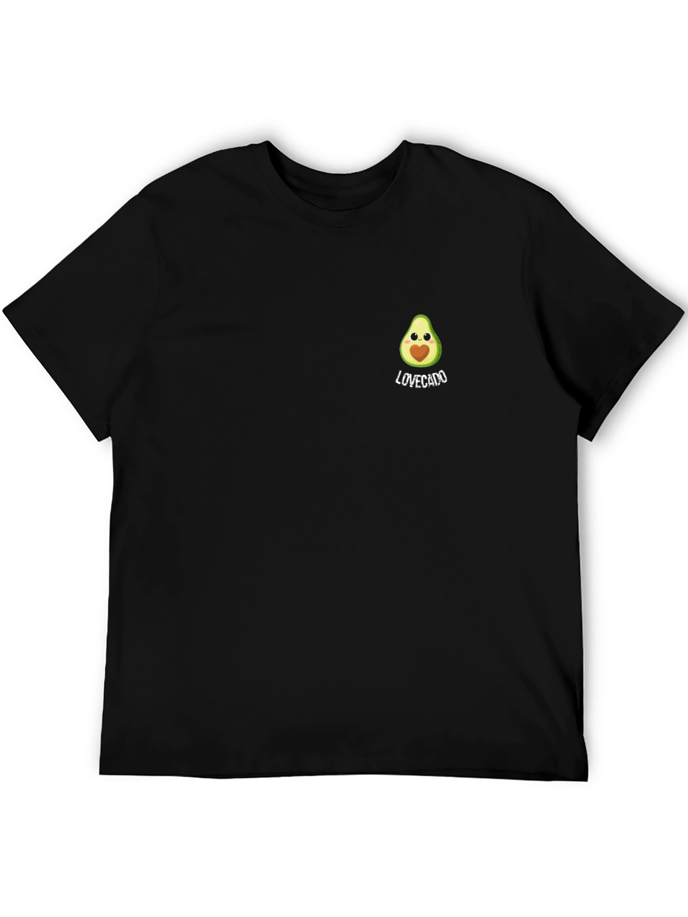 Lovecado Black T-Shirt - Avocado Heart Graphic