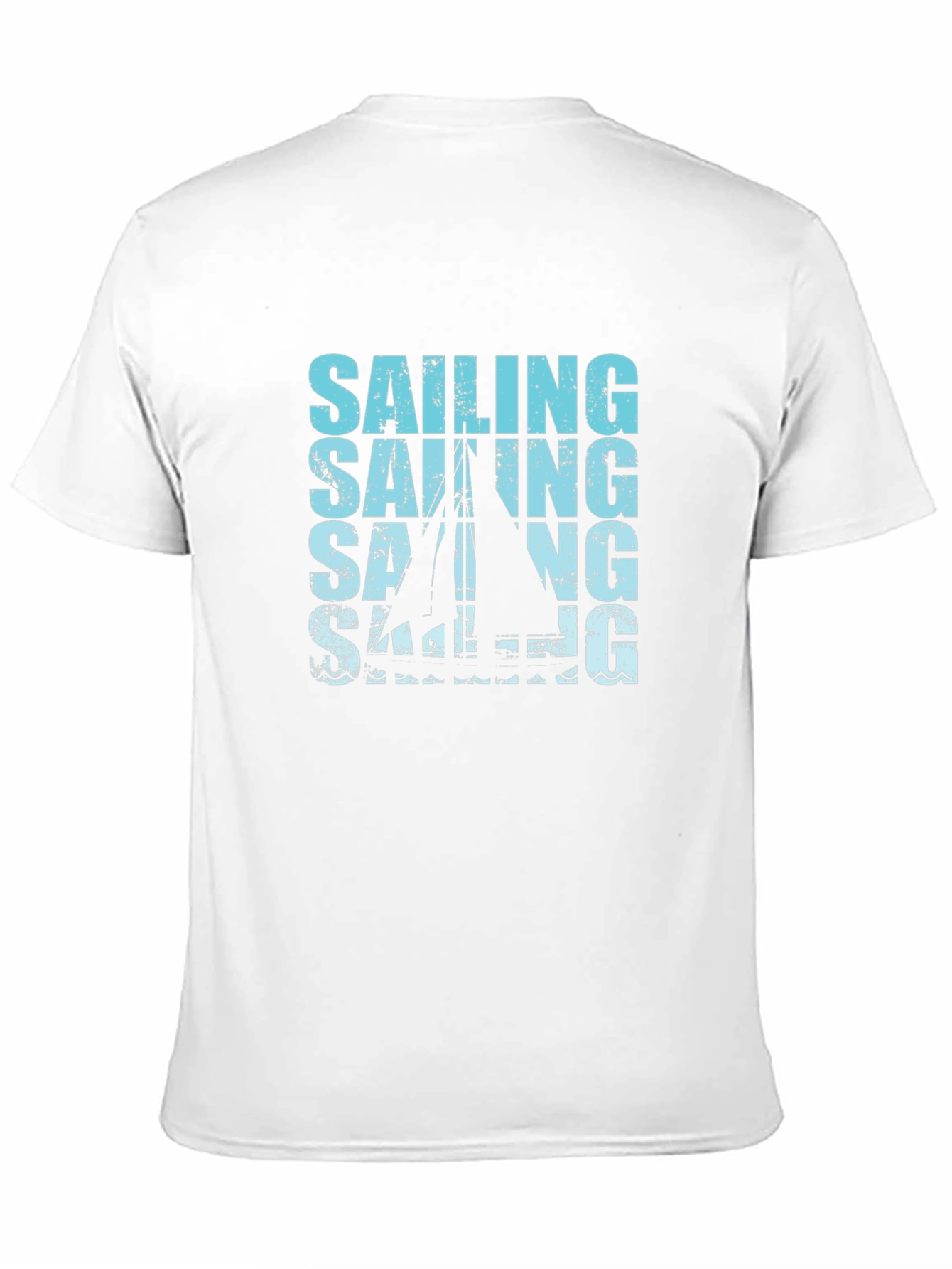 Sailing Graphic Print Black T-Shirt