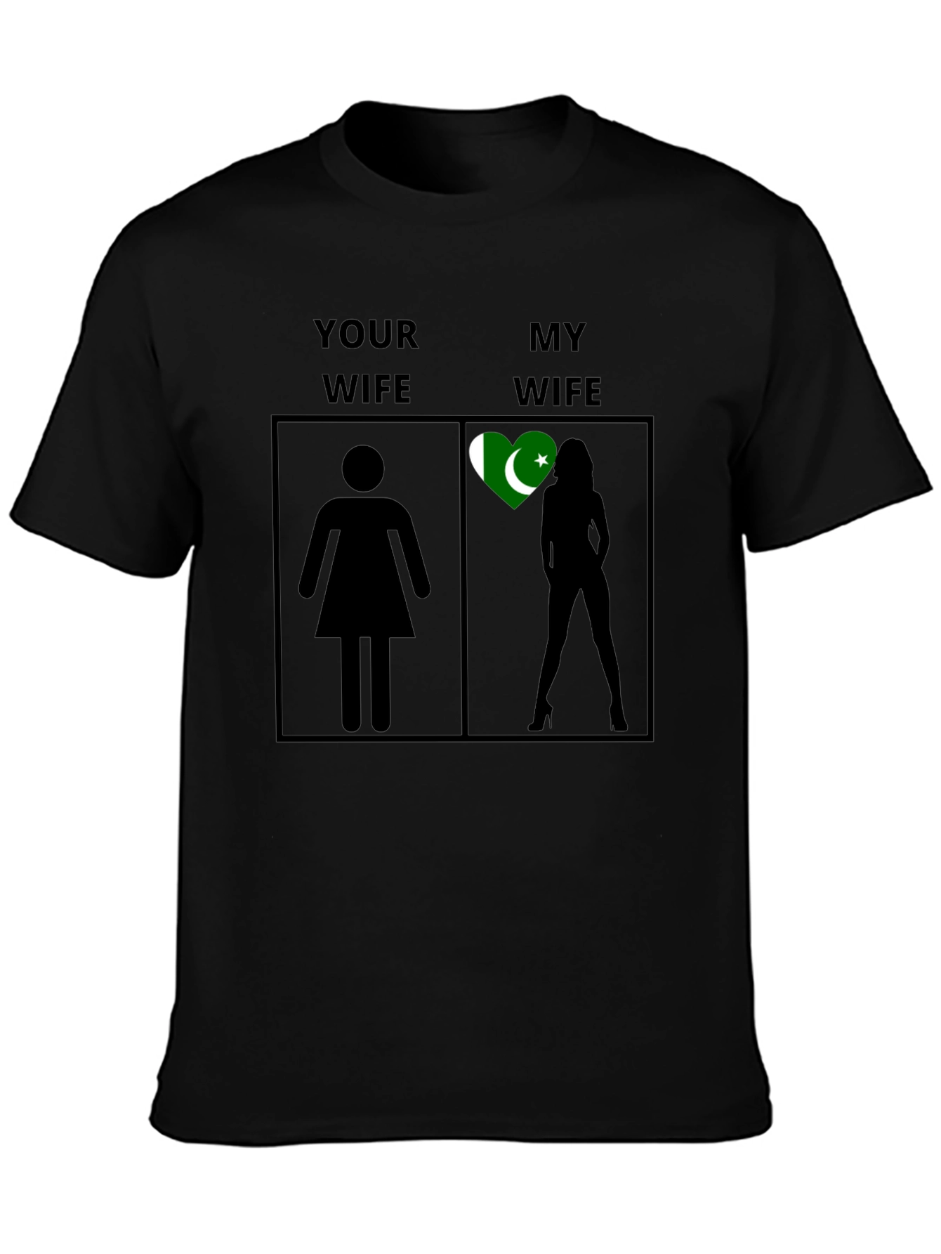 Funny My Wife Pakistan Flag Novelty T-Shirt
