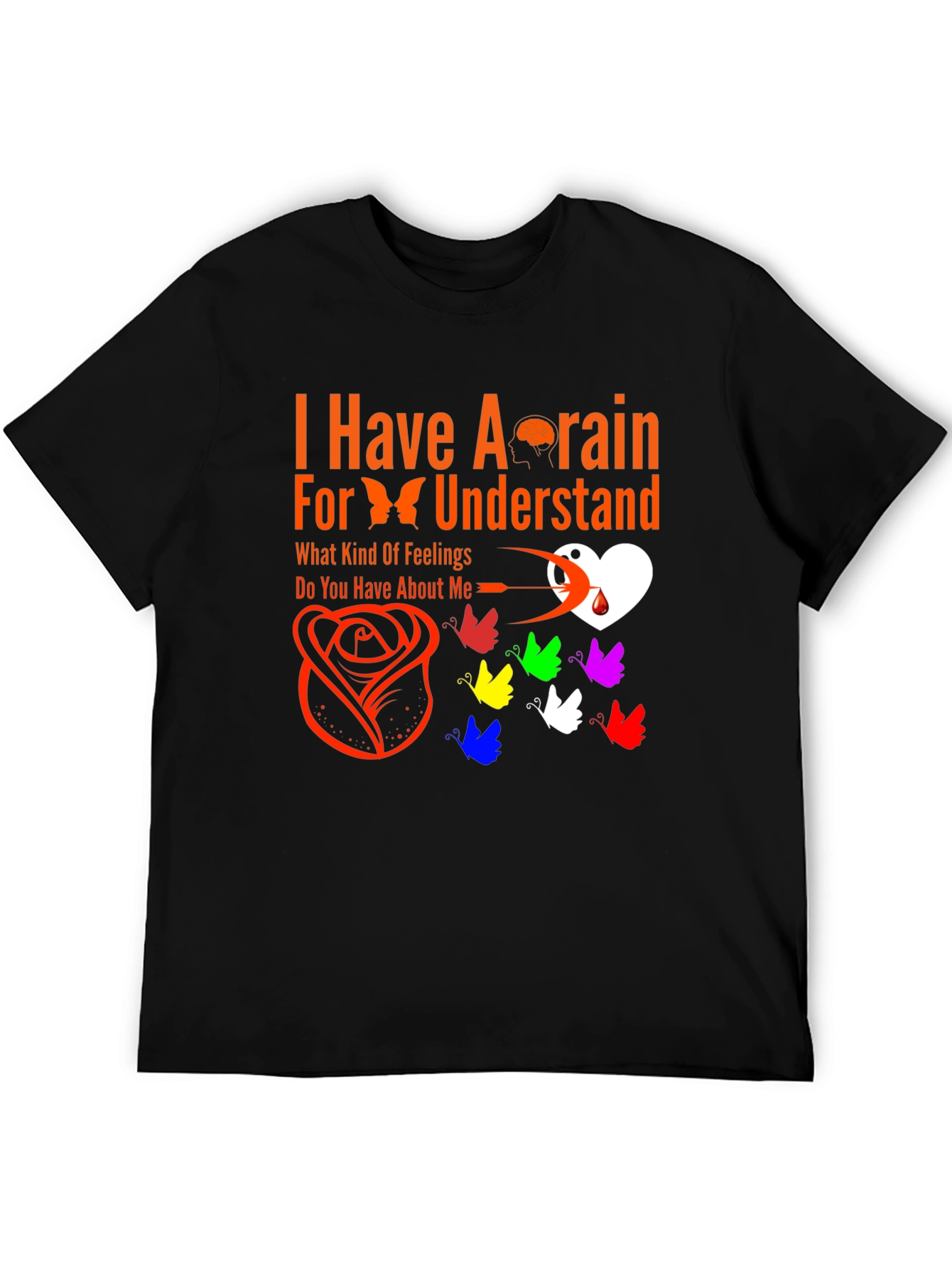 Brain & Butterfly Graphic Tee - Unique Expression