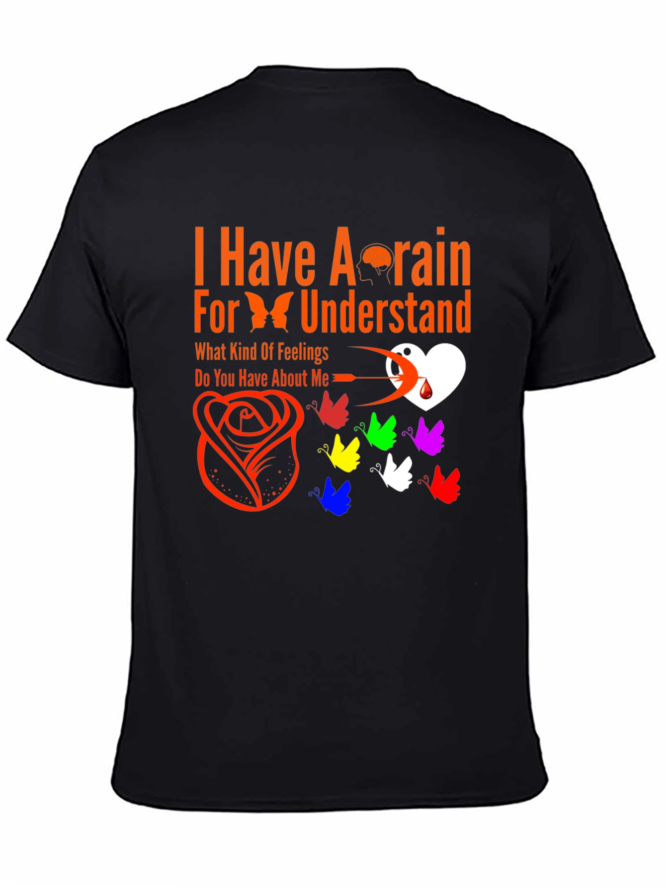 Brain & Butterfly Graphic Tee - Unique Expression