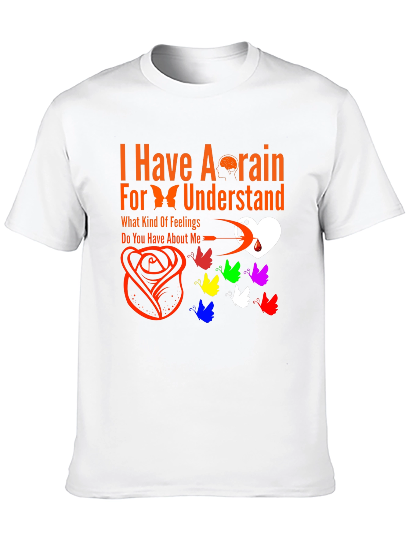 Brain & Butterfly Graphic Tee - Unique Expression